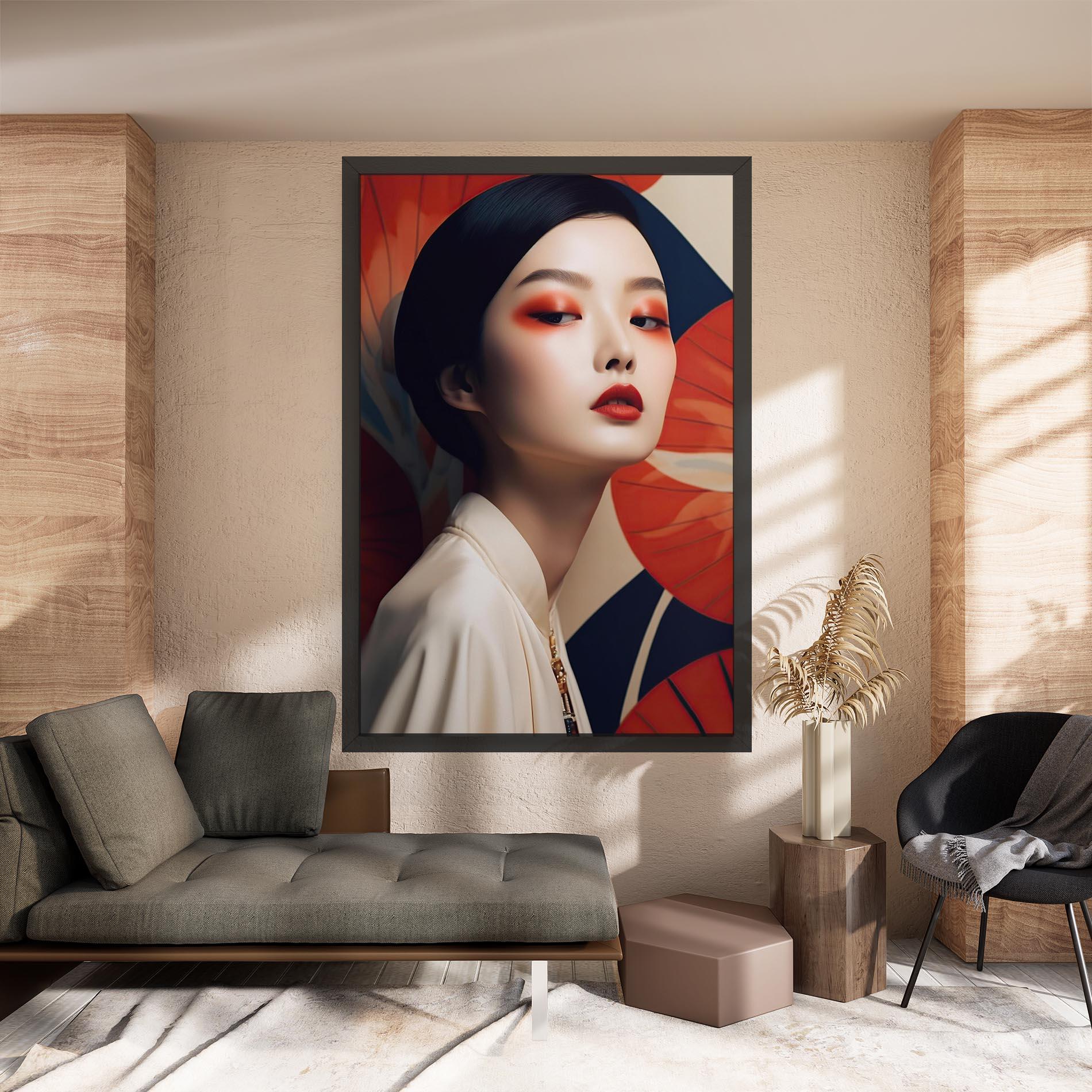 Vászonkép Asiatic Red Lips mockup 8