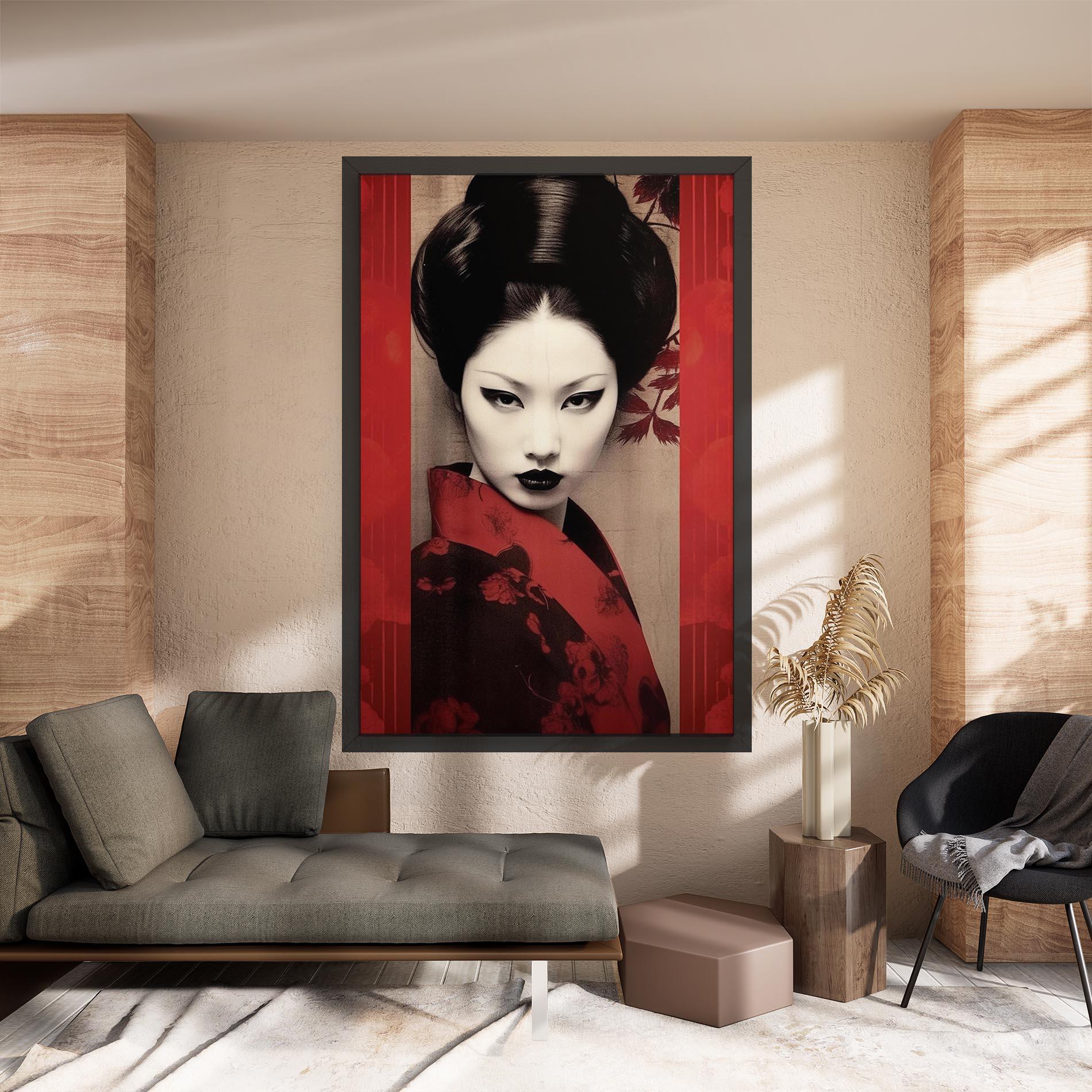 Vászonkép Black Asiatic Makeup mockup 8