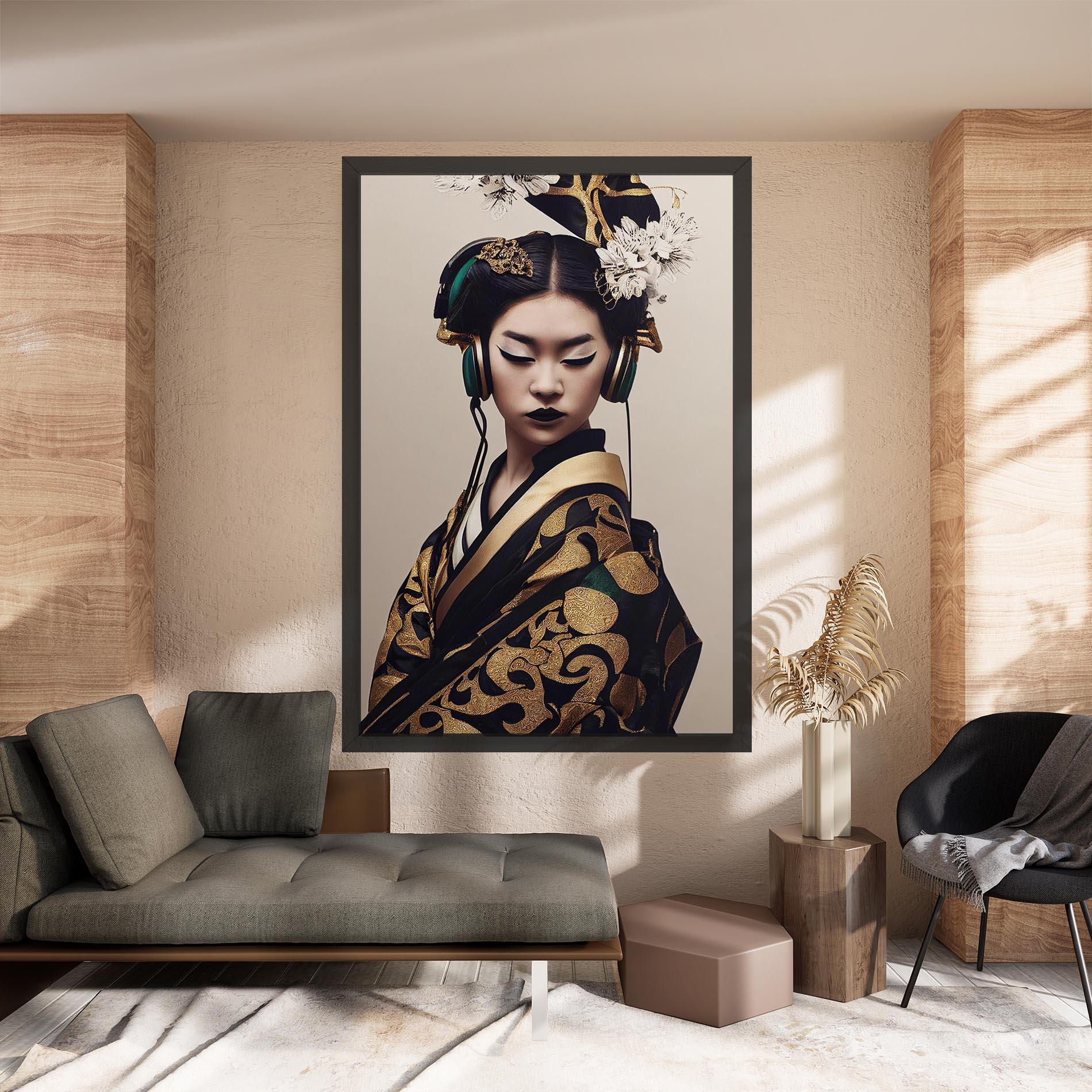 Vászonkép Kimono Headphones mockup 8