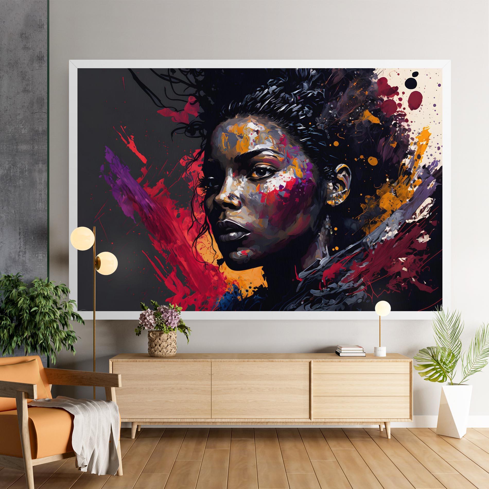Vászonkép African Woman Splash mockup 9