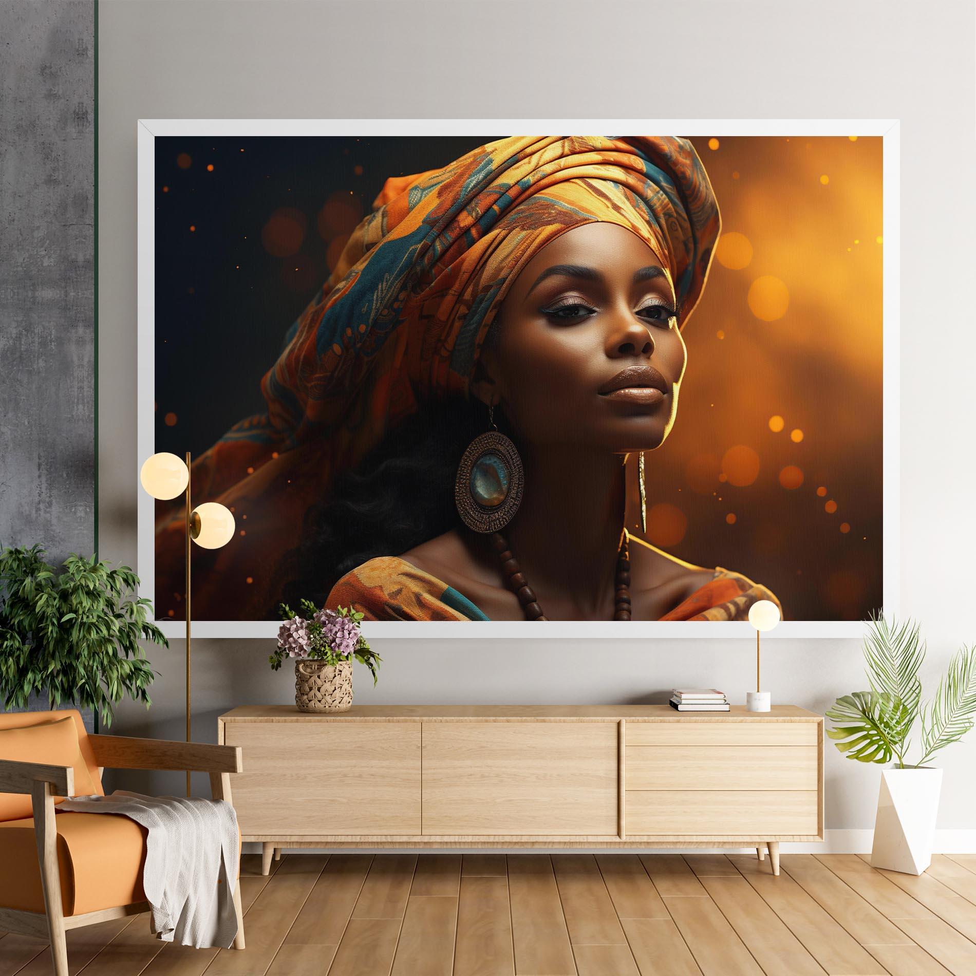 Vászonkép Fashion African Portrait mockup 9