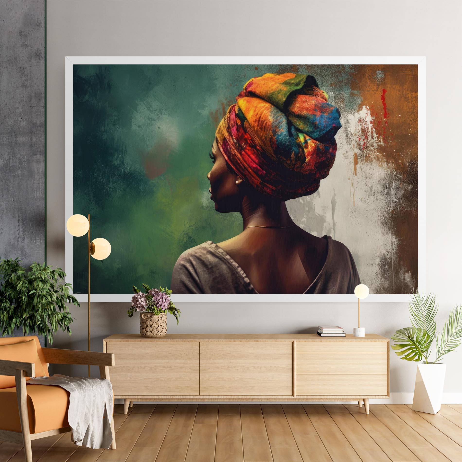 Vászonkép Yellow Turban Art mockup 9