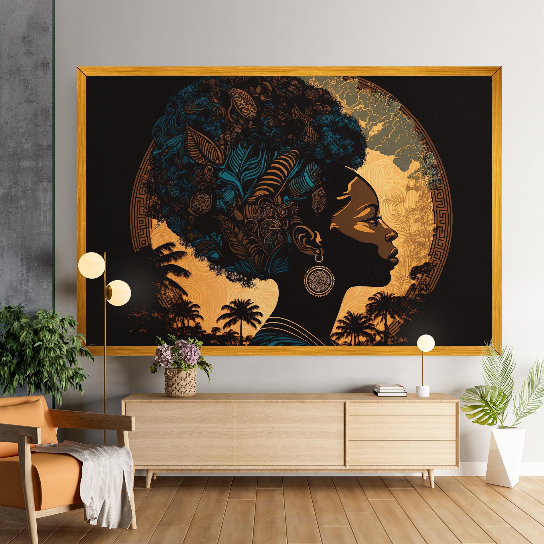 Vászonkép African Profile Woman mockup 9