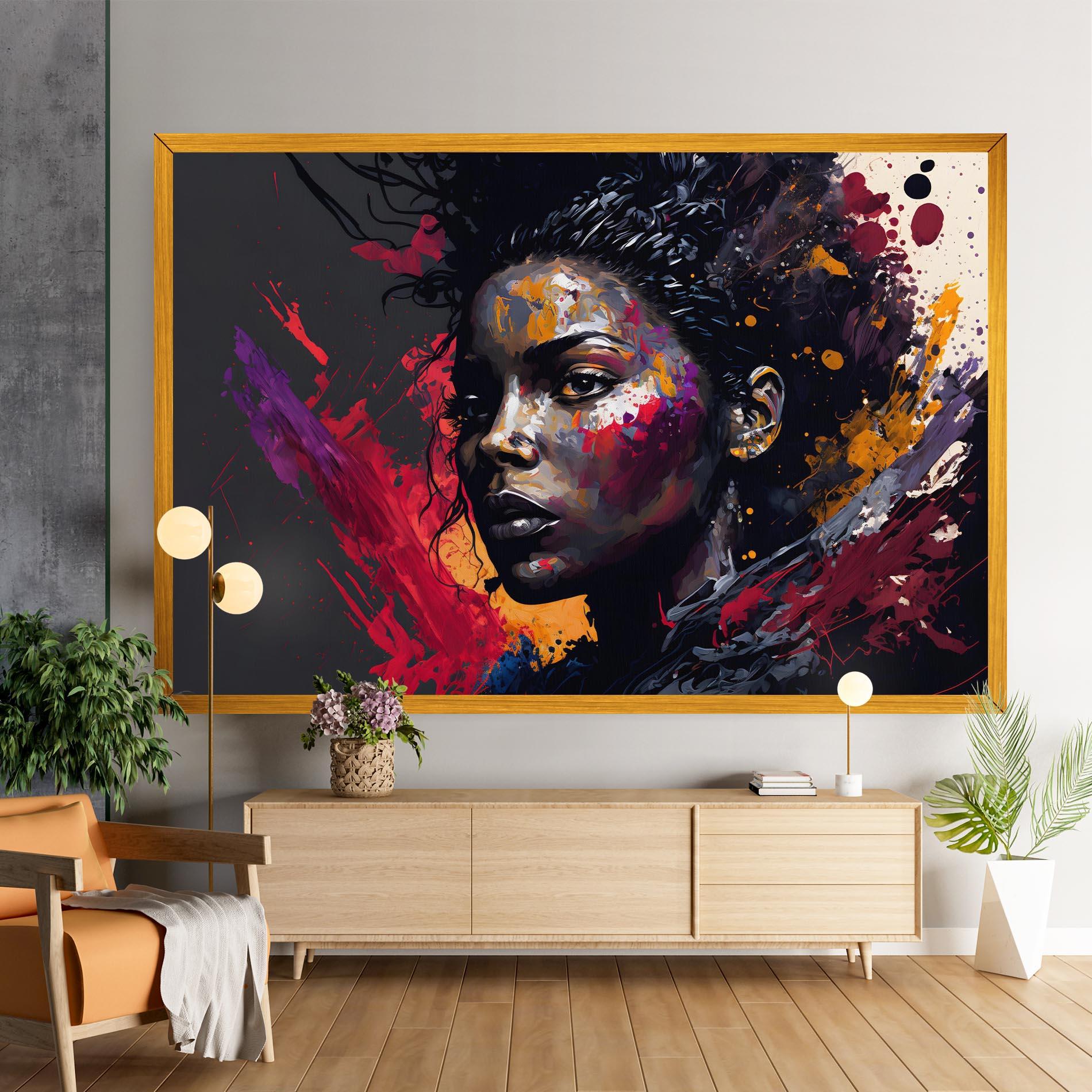Vászonkép African Woman Splash mockup 9