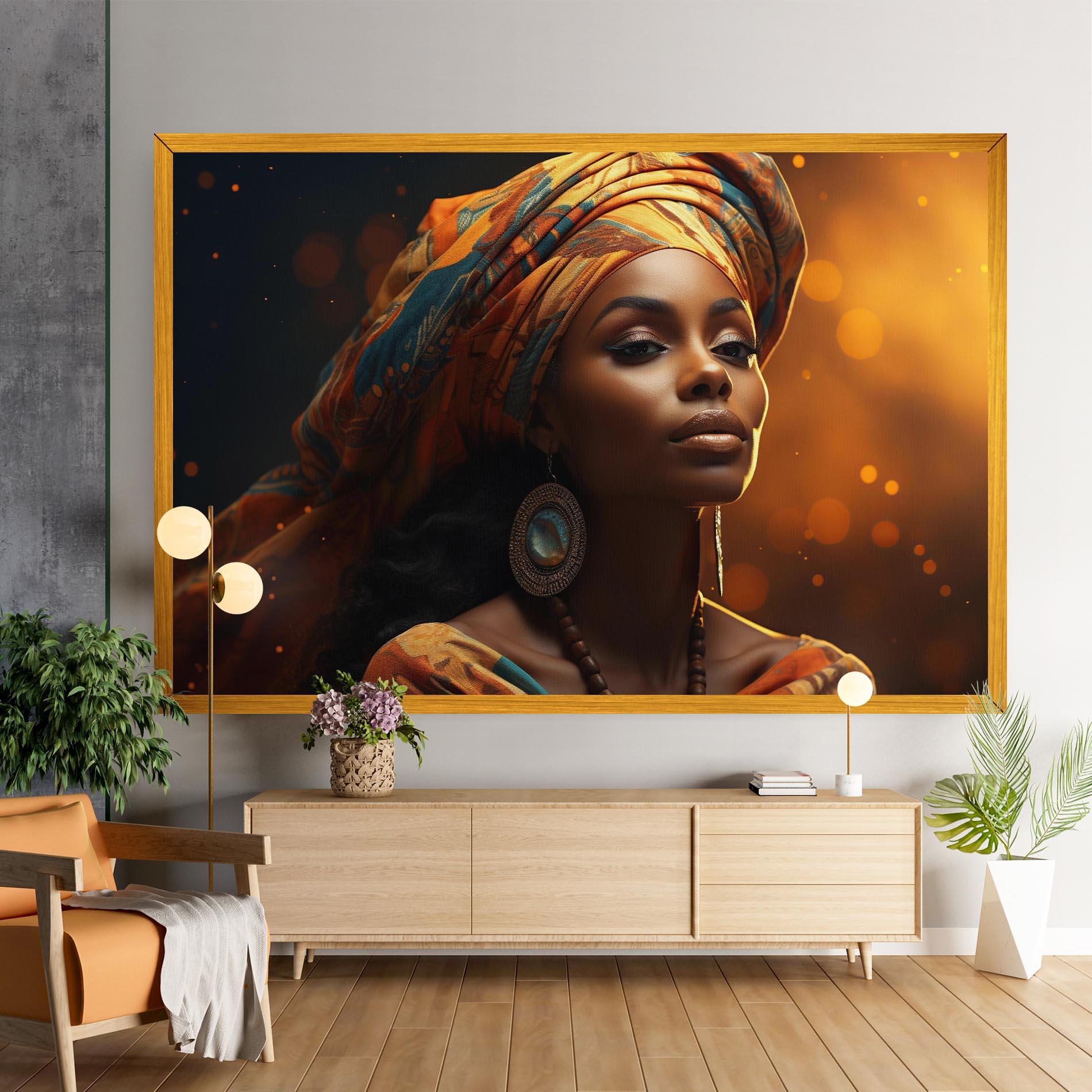 Vászonkép Fashion African Portrait mockup 9