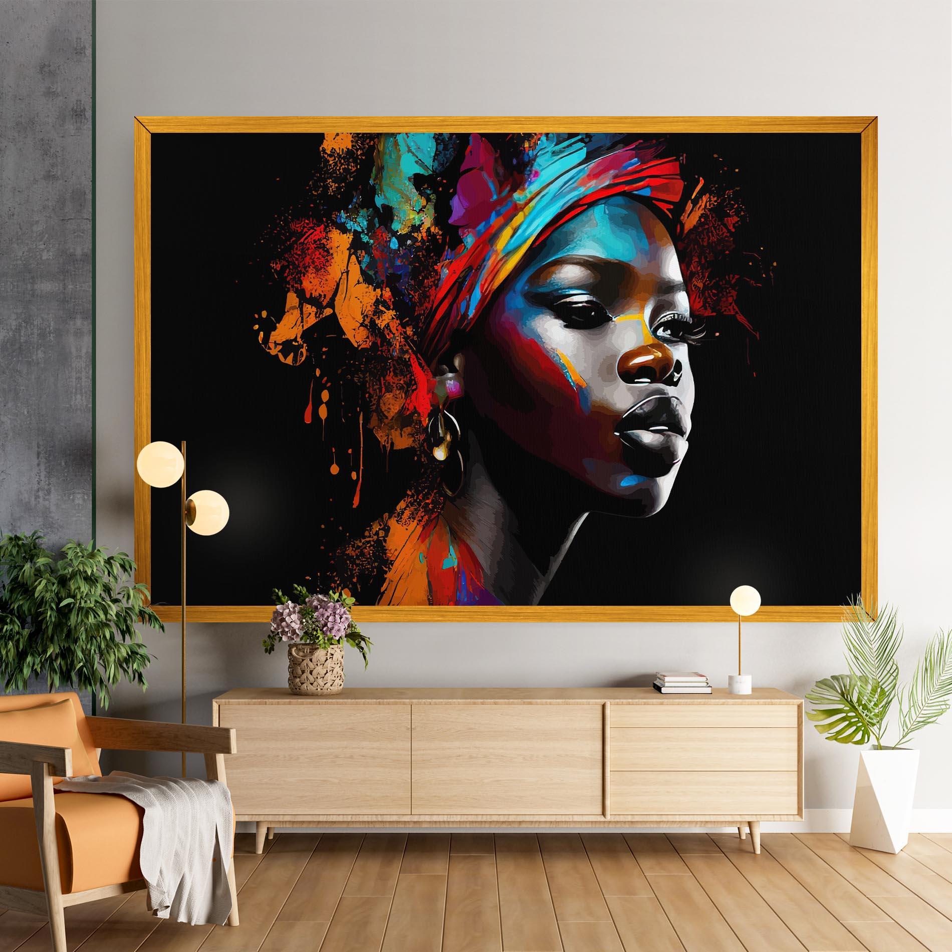 Vászonkép Pretty African Art Splash mockup 9