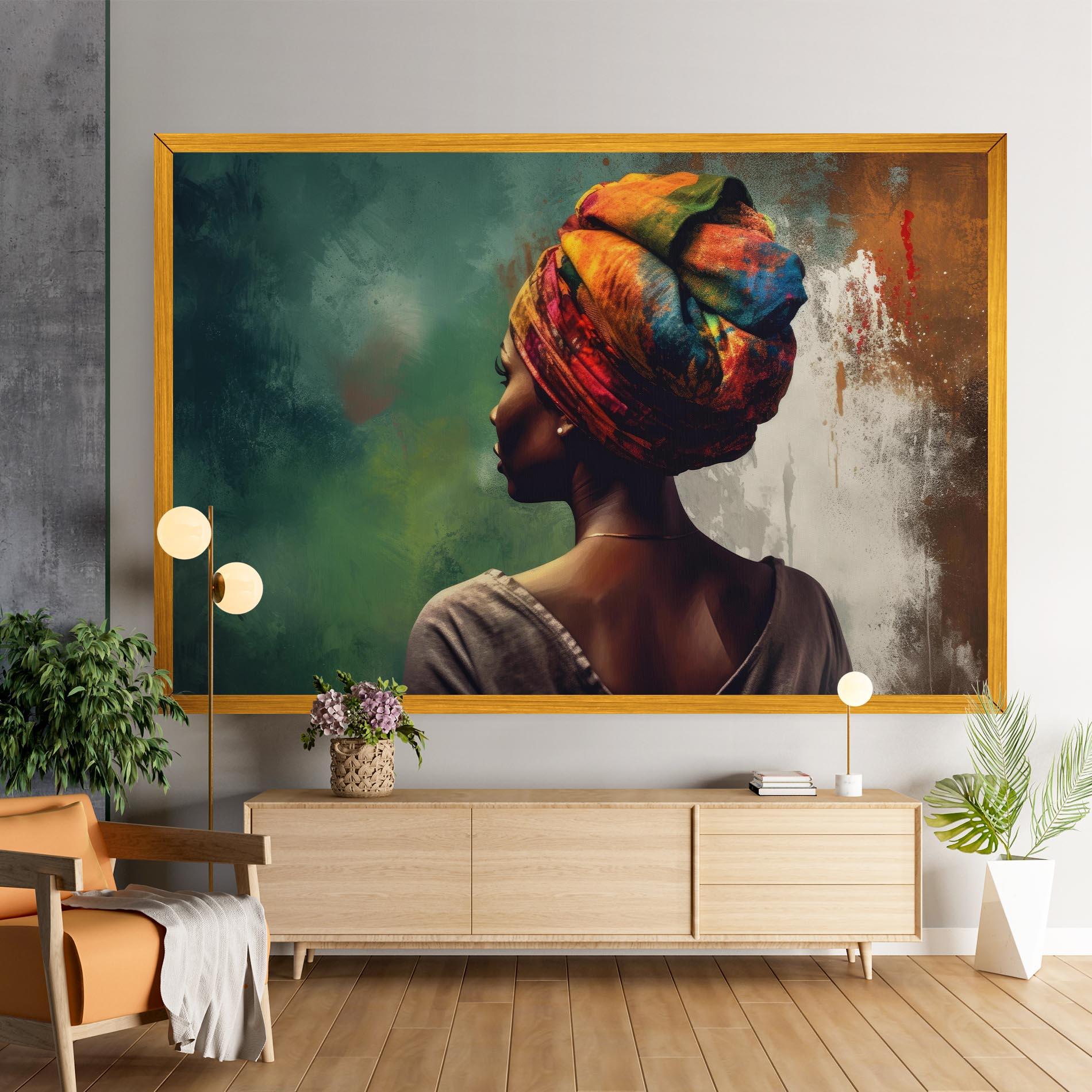 Vászonkép Yellow Turban Art mockup 9