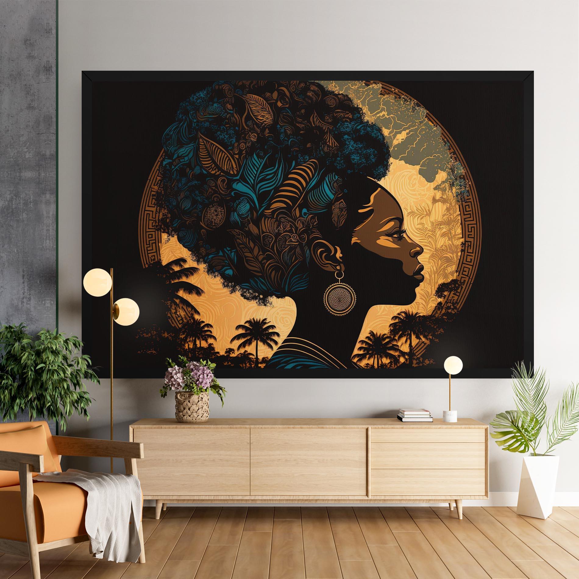 Vászonkép African Profile Woman mockup 9