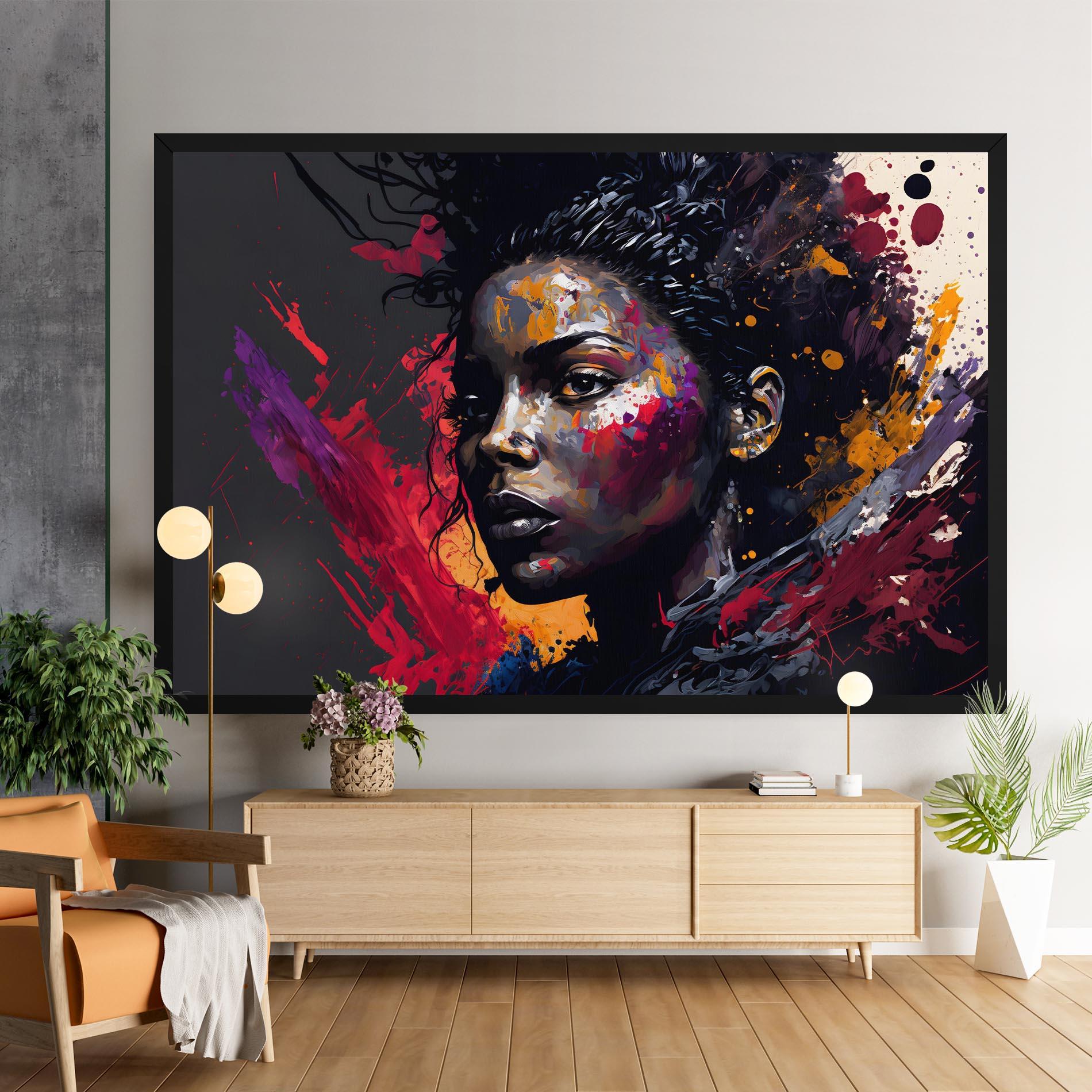 Vászonkép African Woman Splash mockup 9