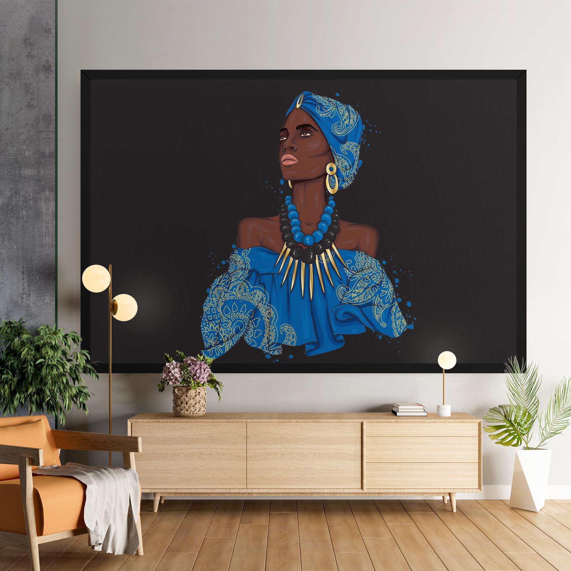Vászonkép Blue African Outfit mockup 9