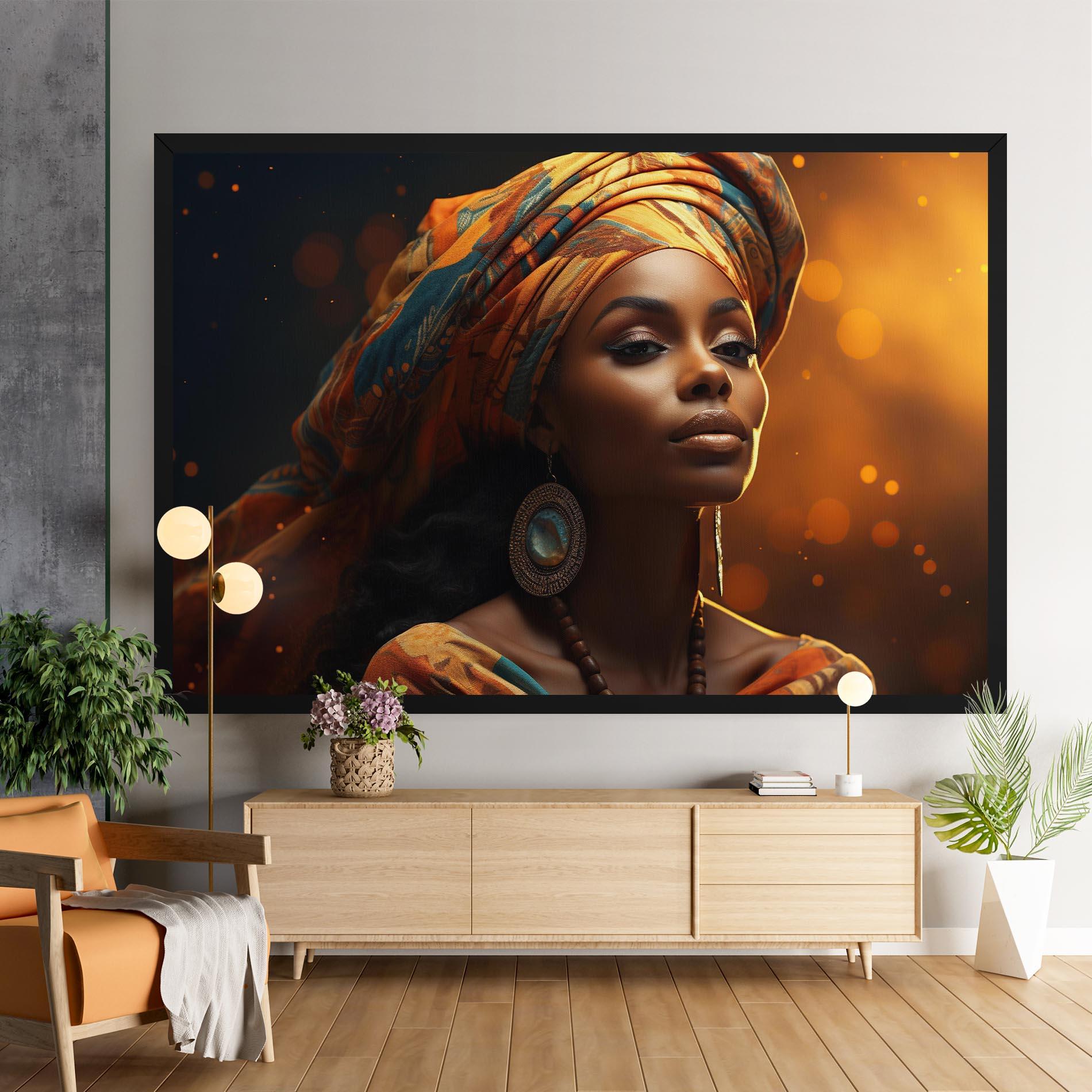 Vászonkép Fashion African Portrait mockup 9