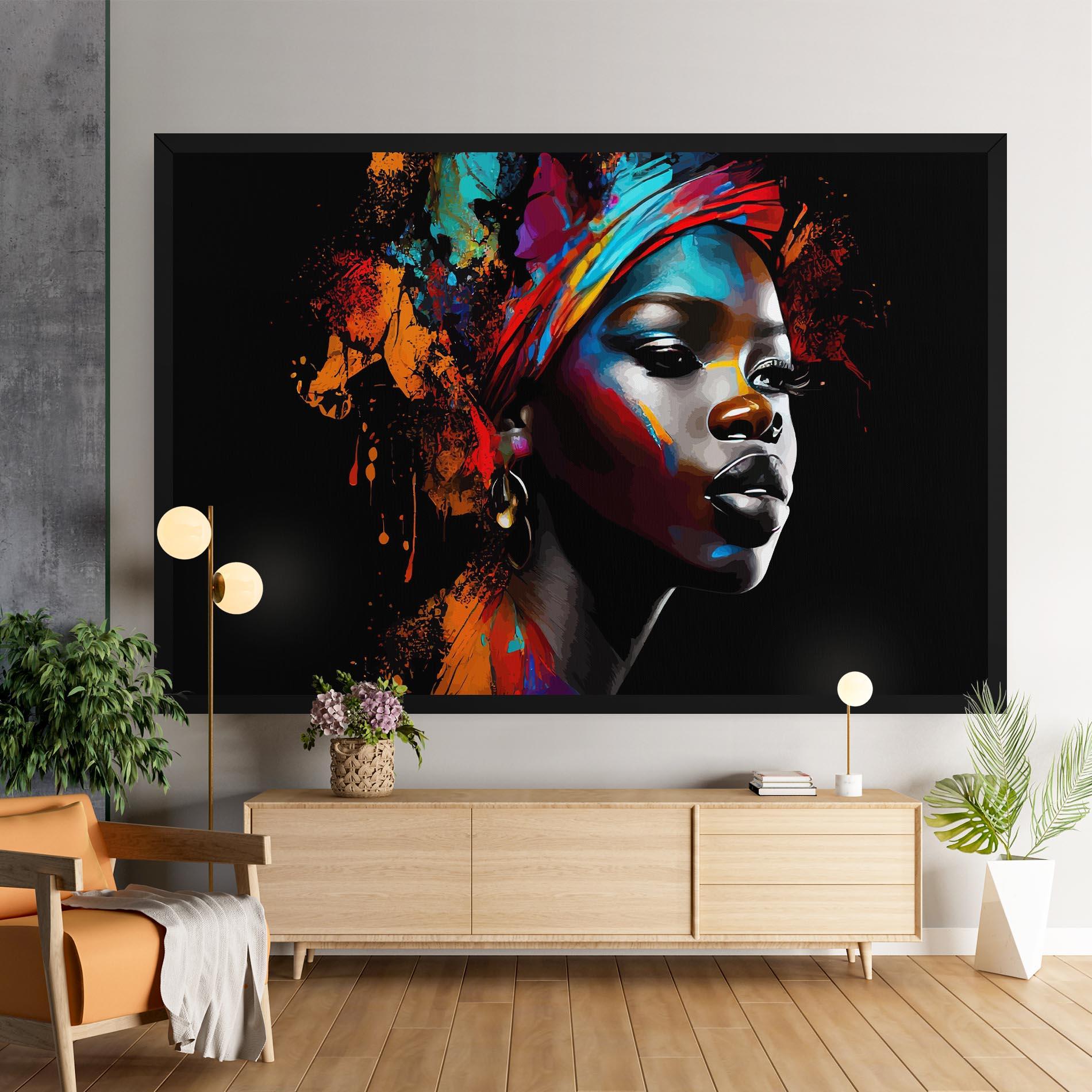 Vászonkép Pretty African Art Splash mockup 9