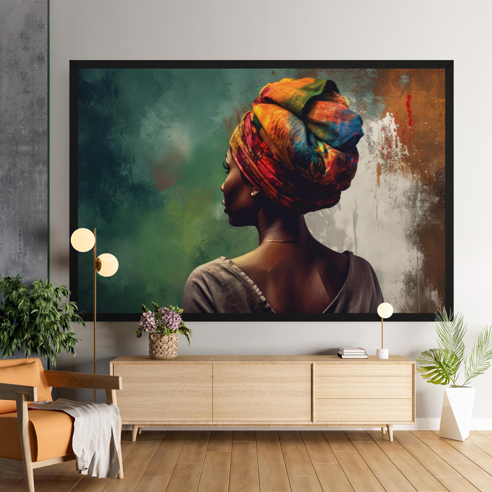 Vászonkép Yellow Turban Art mockup 9