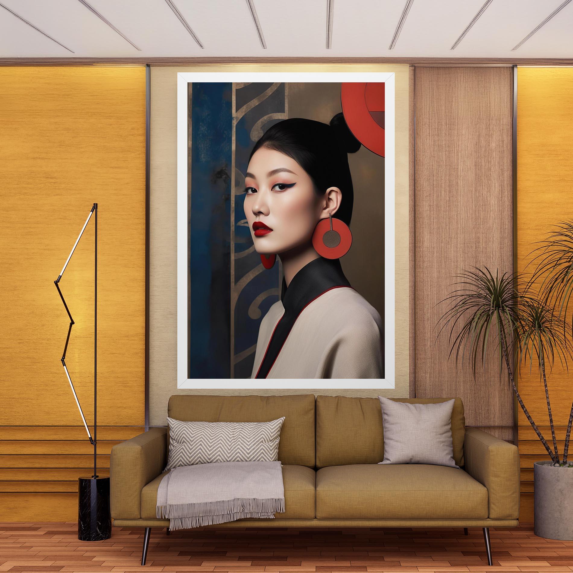 Vászonkép Asian Big Earrings mockup 9