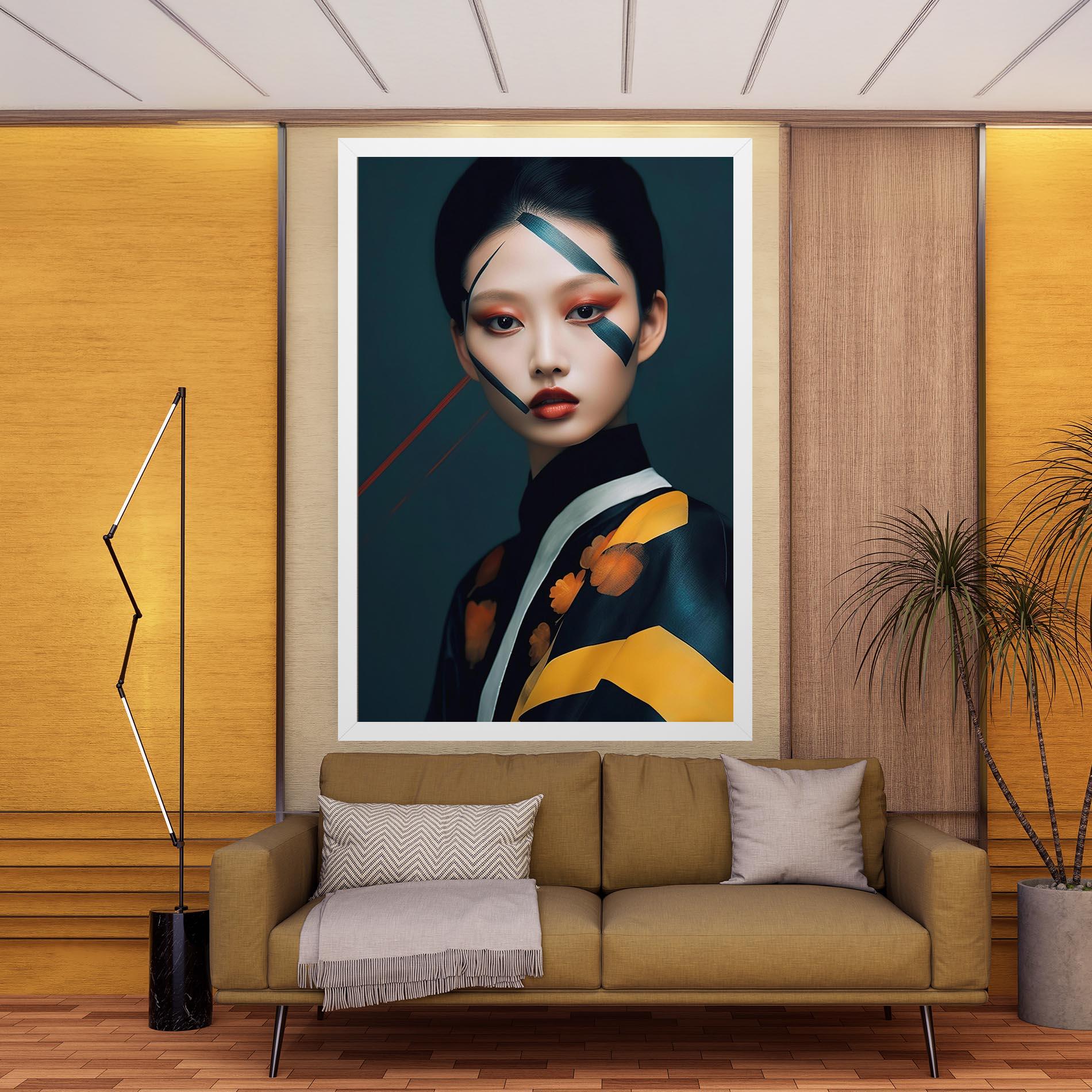 Vászonkép Asian Painted Woman mockup 9