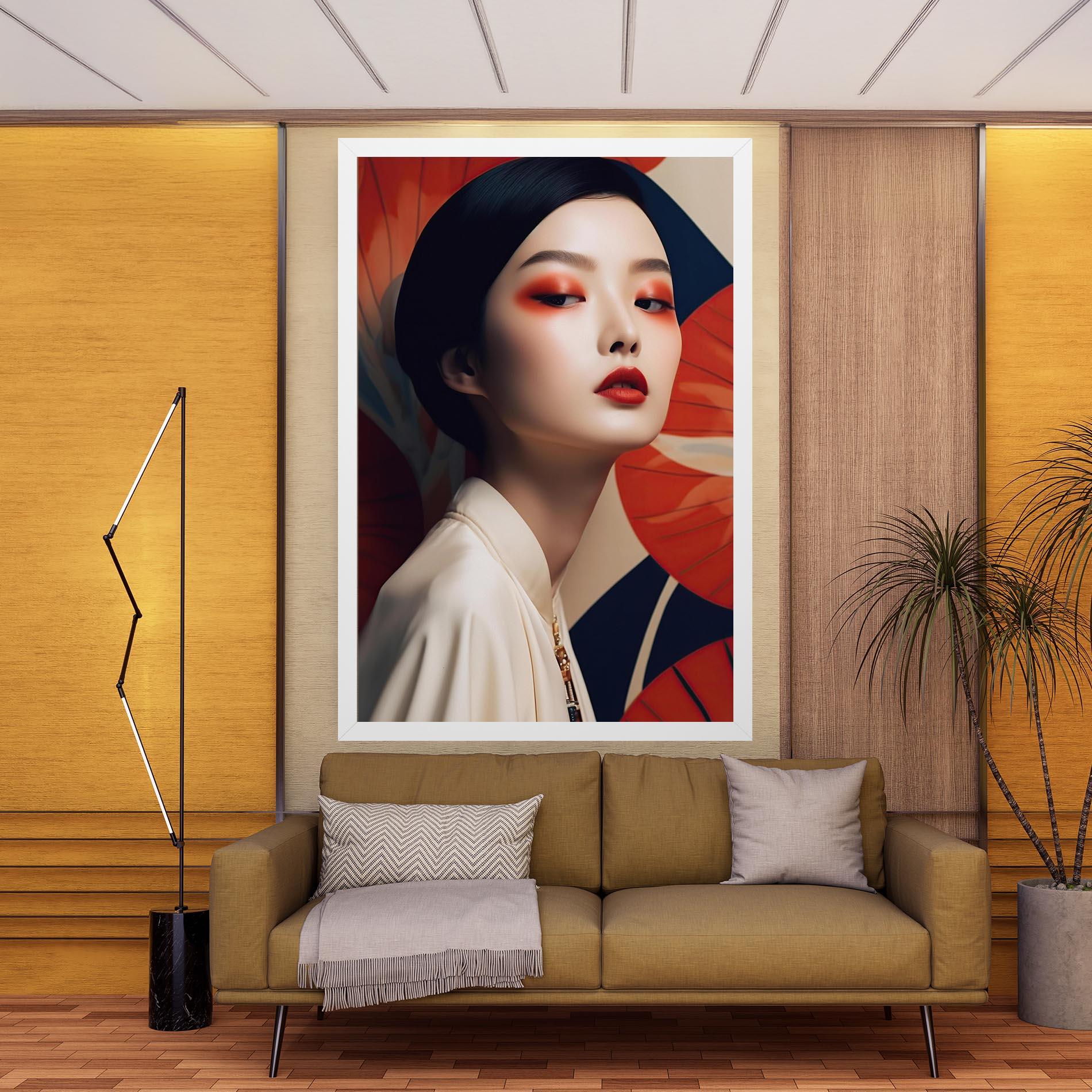 Vászonkép Asiatic Red Lips mockup 9