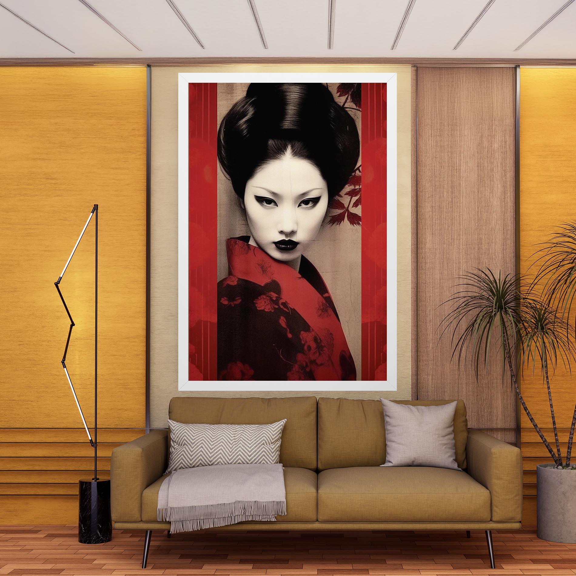 Vászonkép Black Asiatic Makeup mockup 9