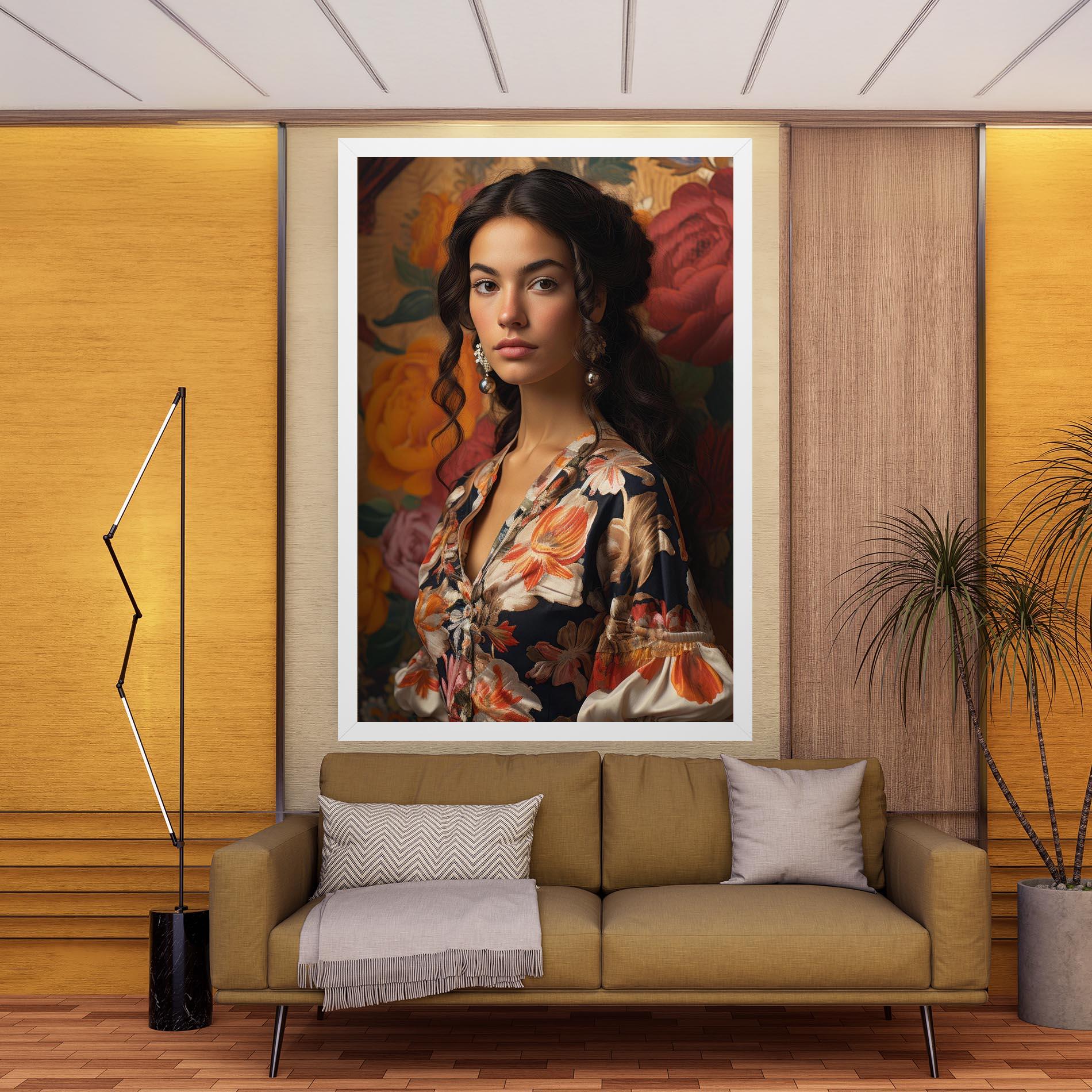 Vászonkép Floral Dress Lady mockup 9