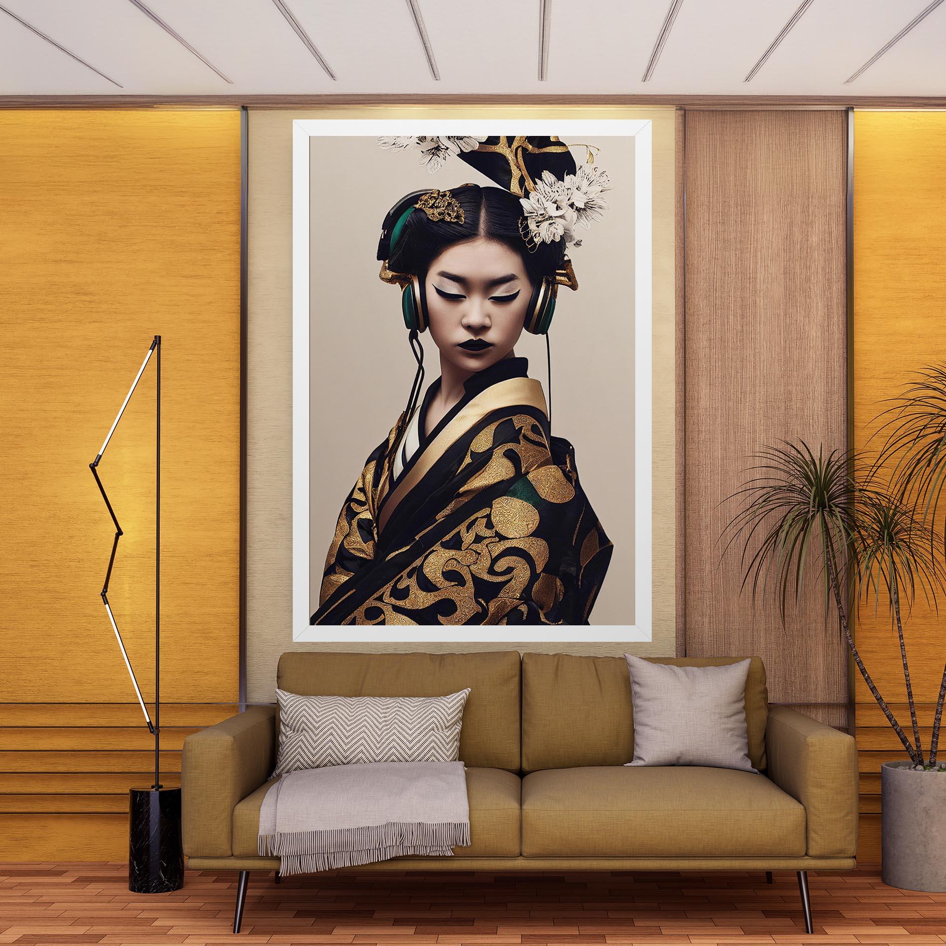 Vászonkép Kimono Headphones mockup 9