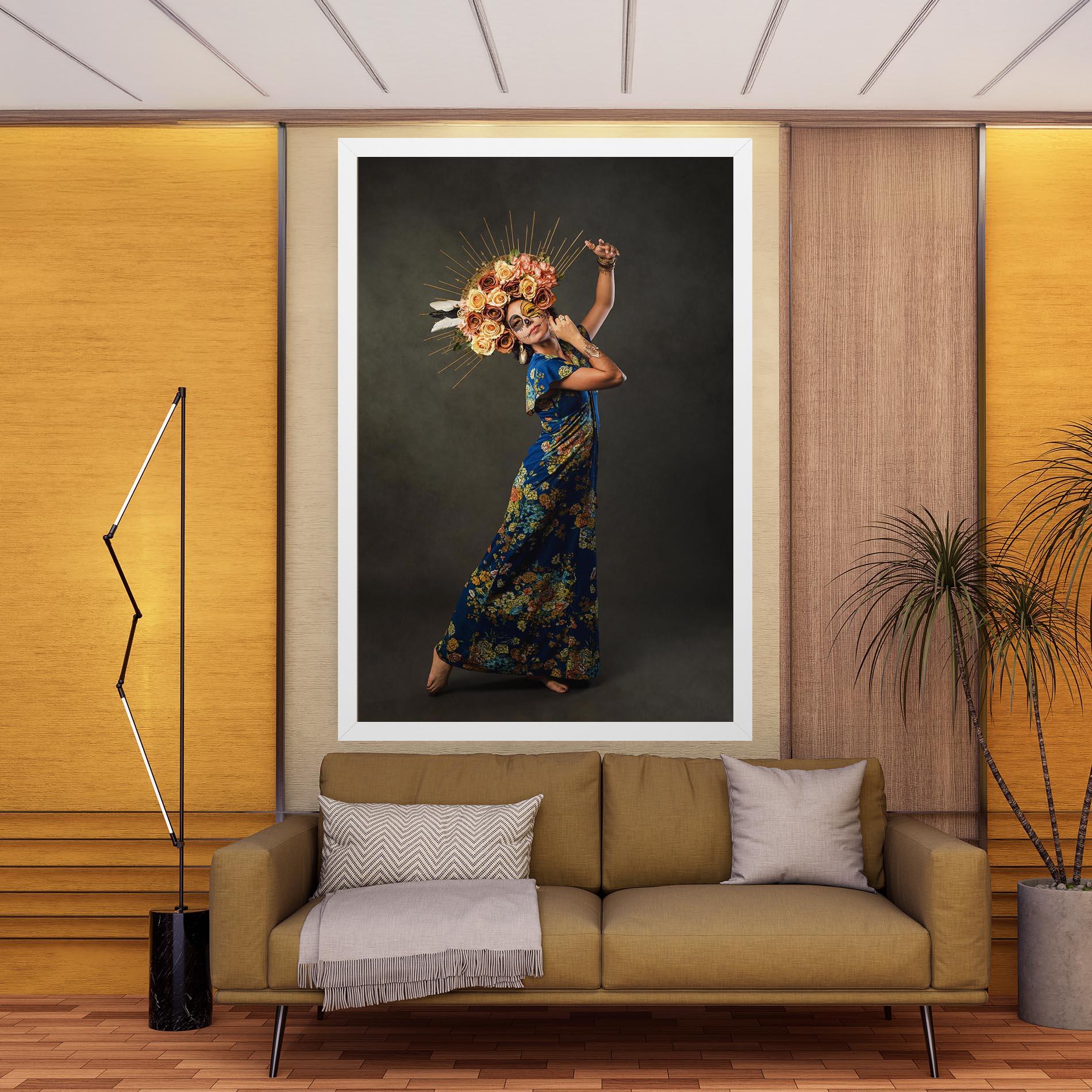 Vászonkép Sugar Skull Face mockup 9