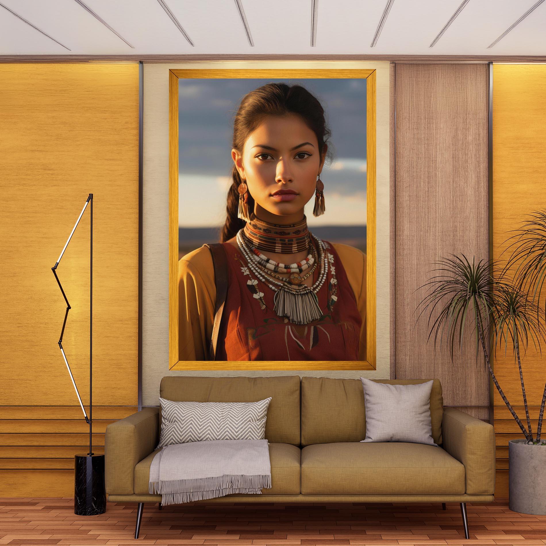 Vászonkép Native American Desert mockup 9
