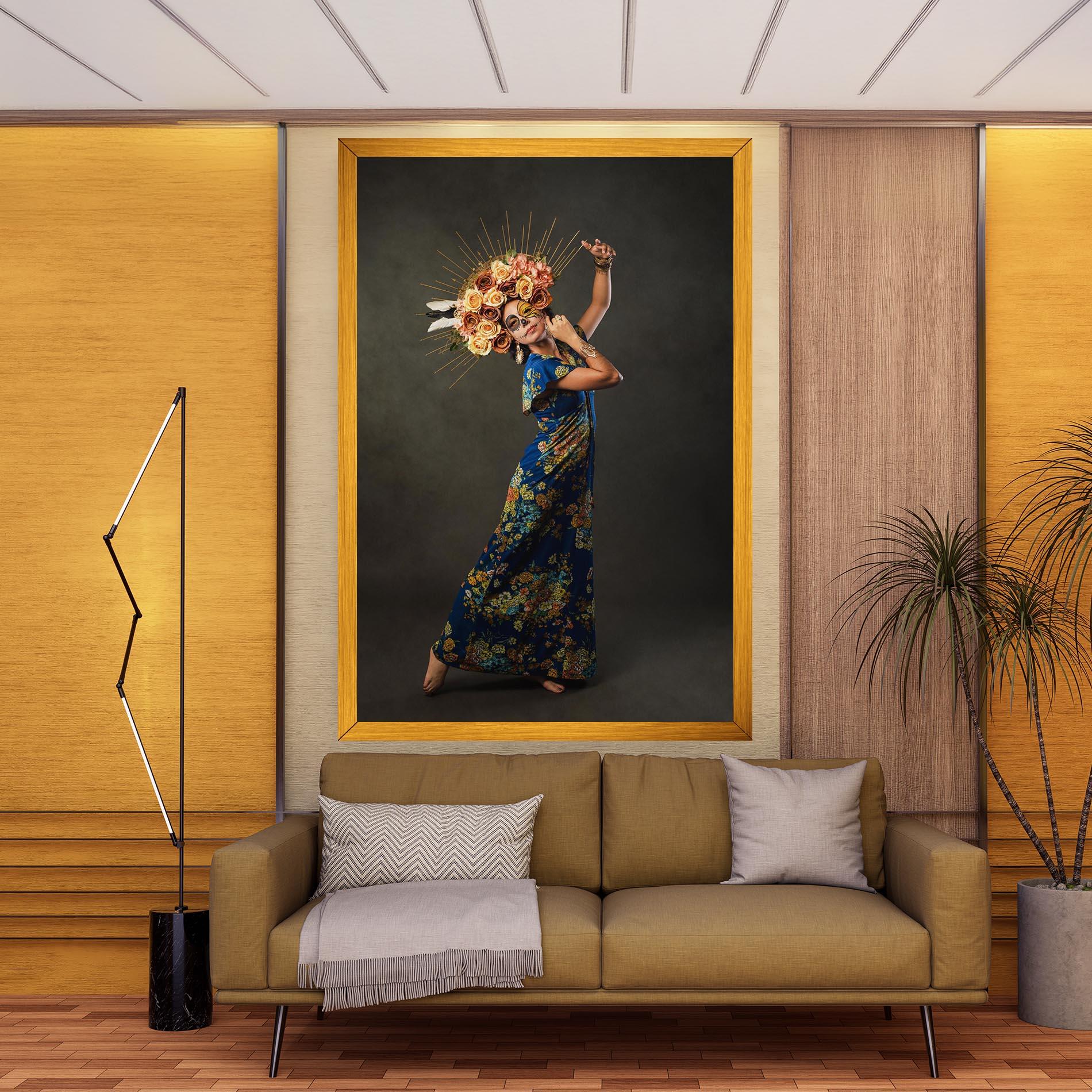 Vászonkép Sugar Skull Face mockup 9