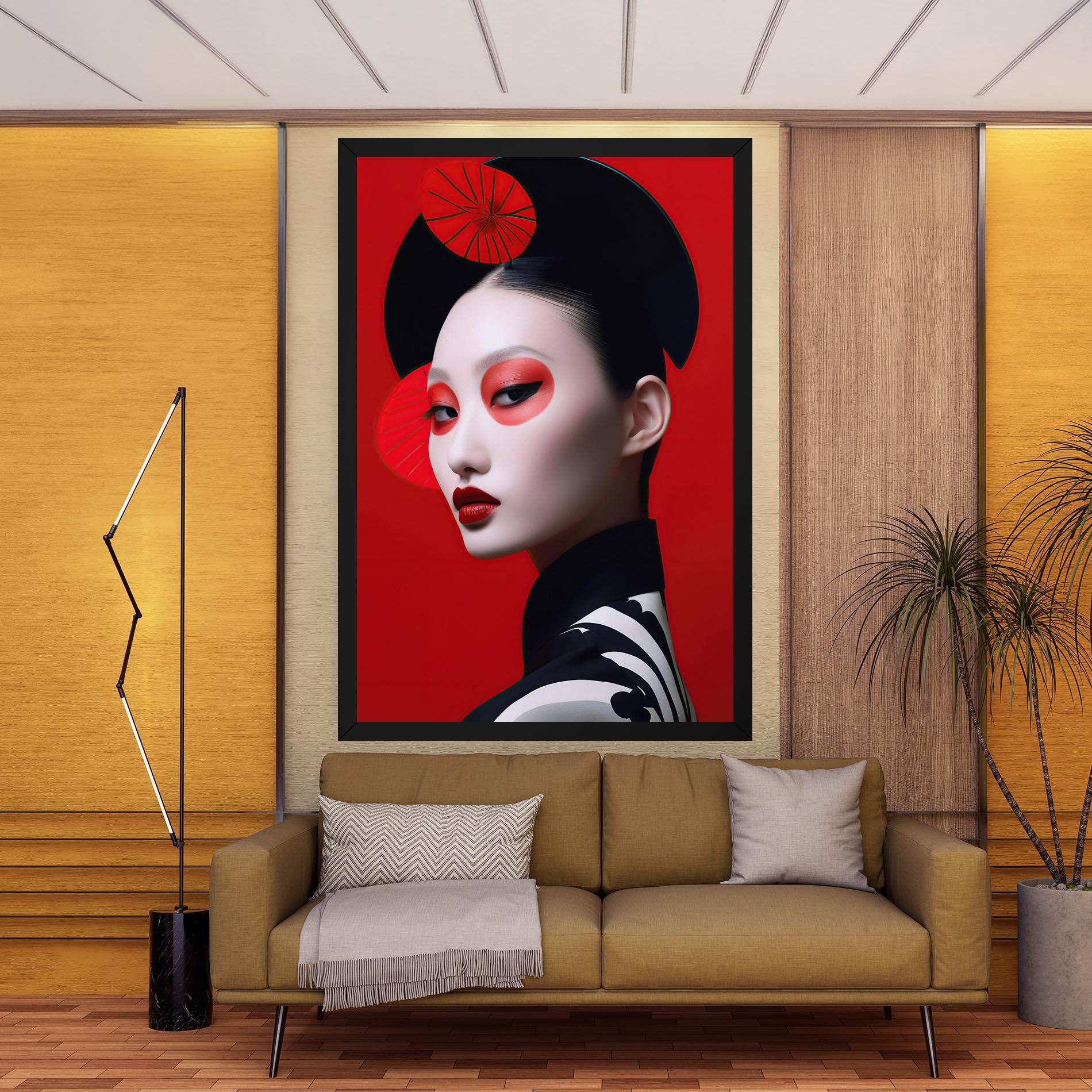 Vászonkép Asiatic Red Makeup mockup 9