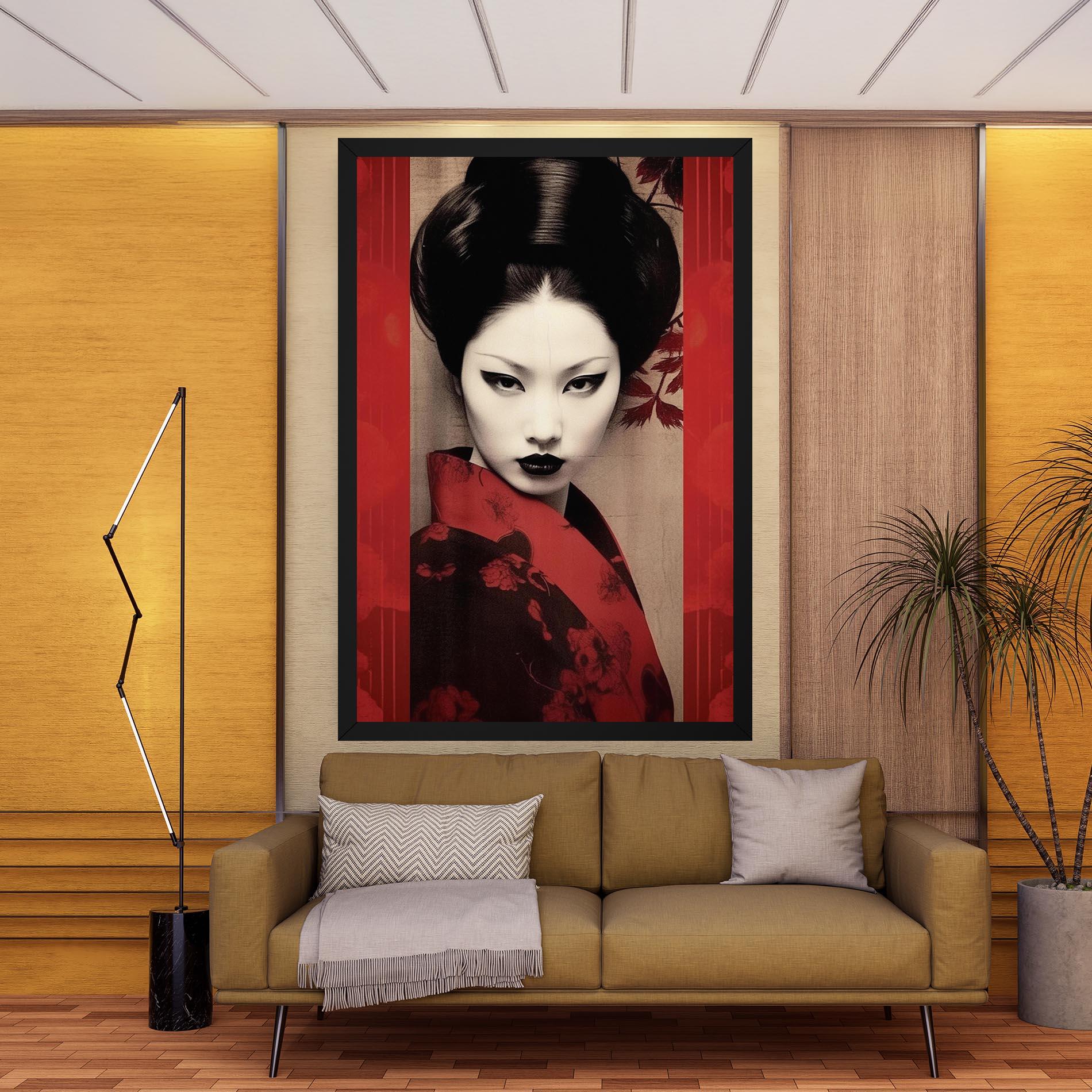 Vászonkép Black Asiatic Makeup mockup 9