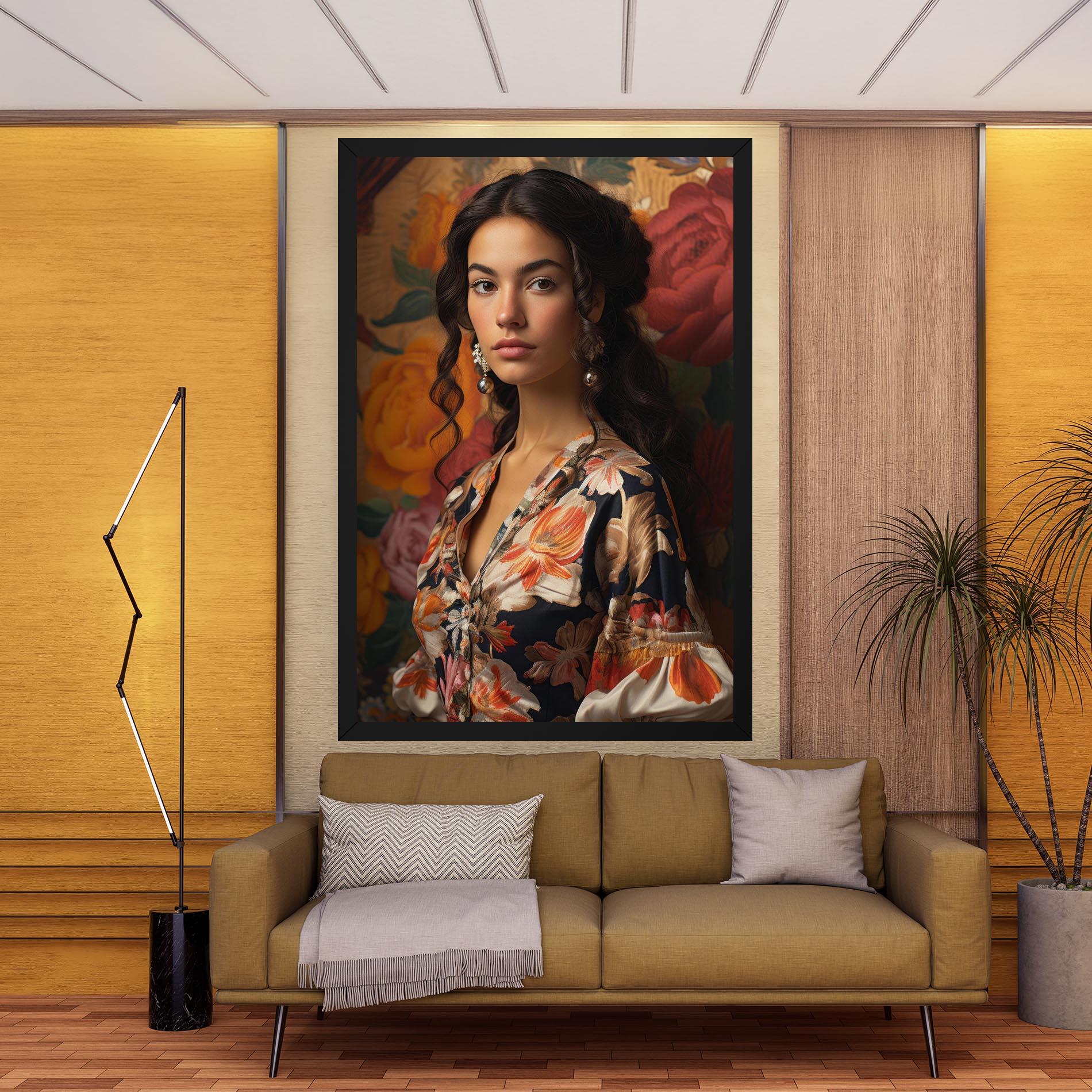 Vászonkép Floral Dress Lady mockup 9