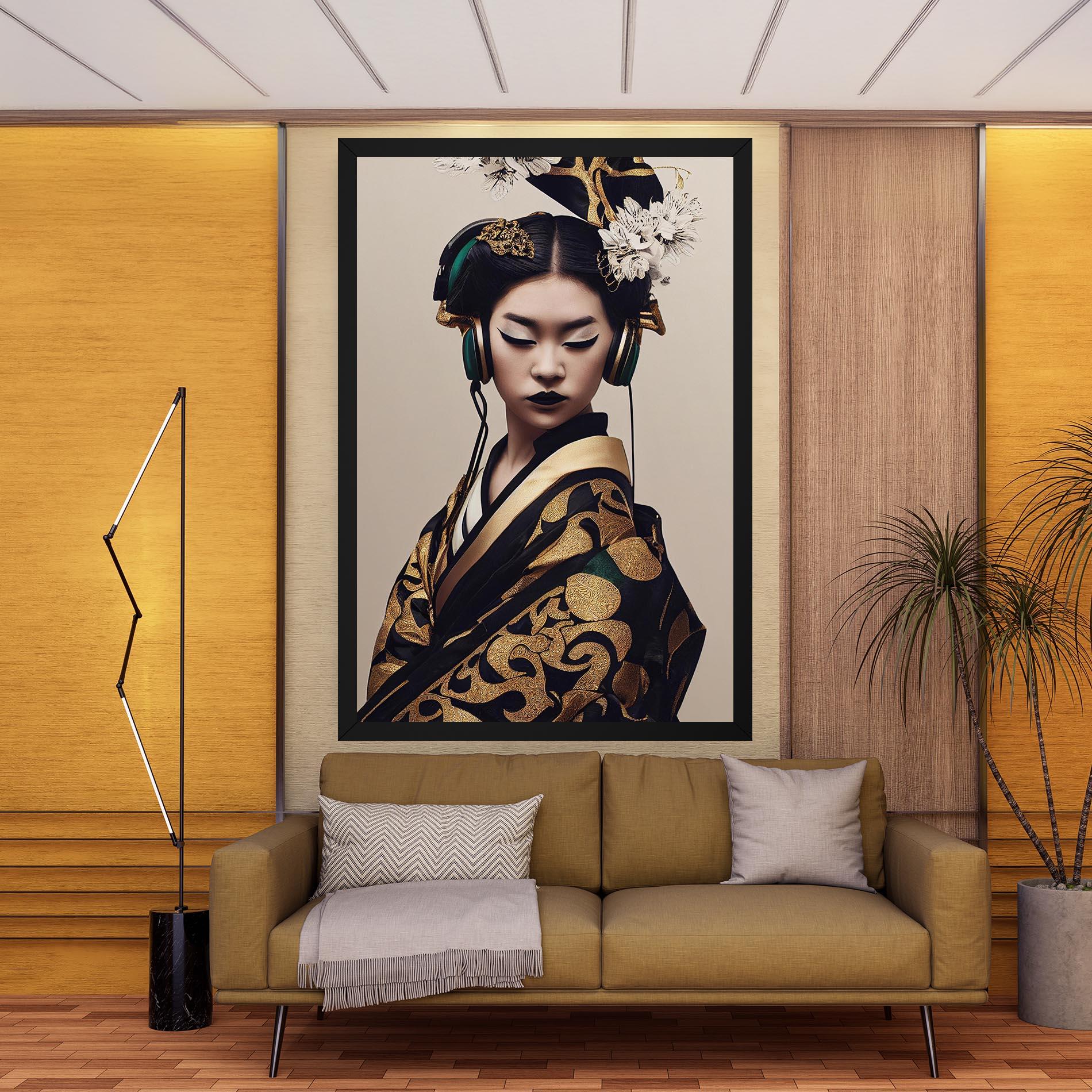 Vászonkép Kimono Headphones mockup 9