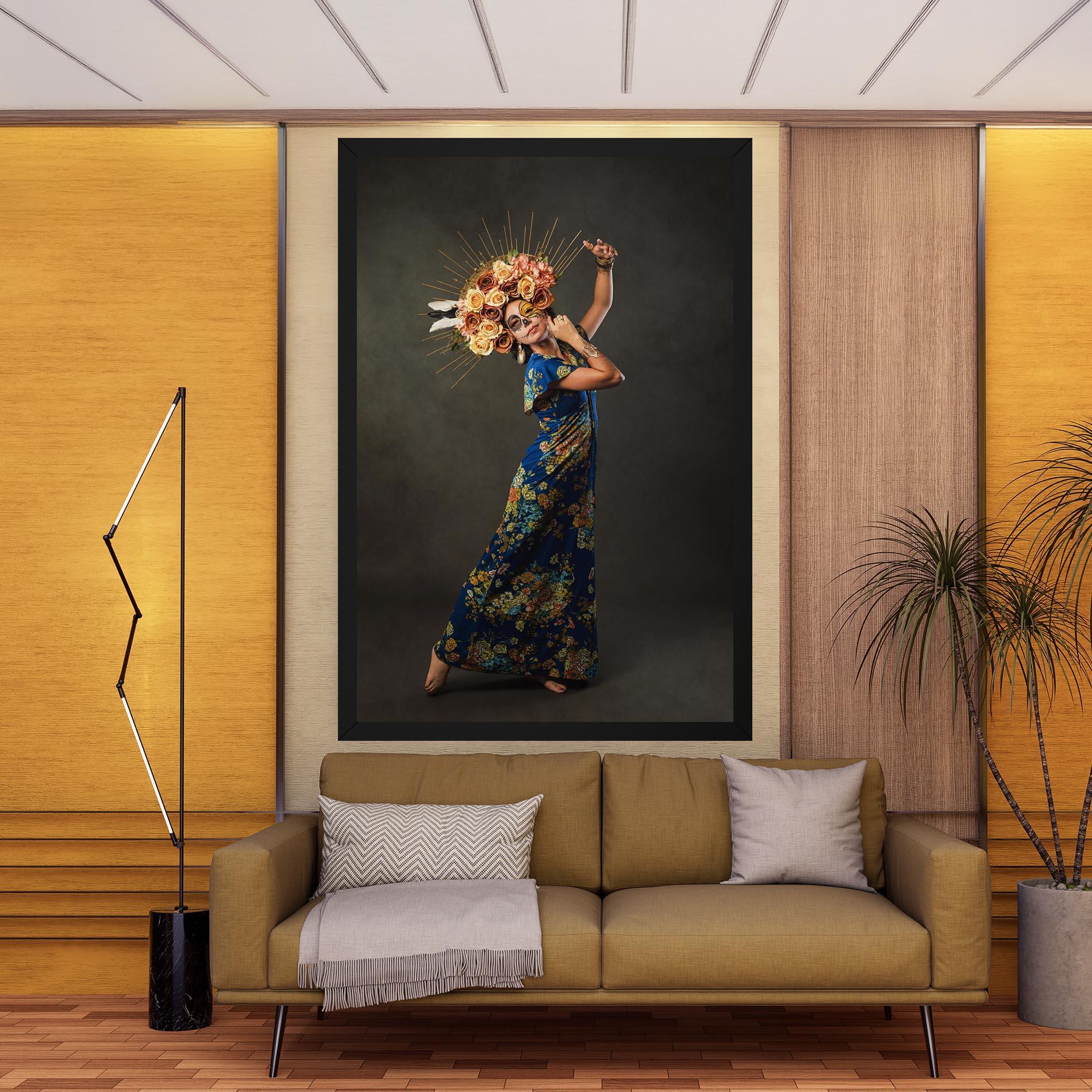 Vászonkép Sugar Skull Face mockup 9