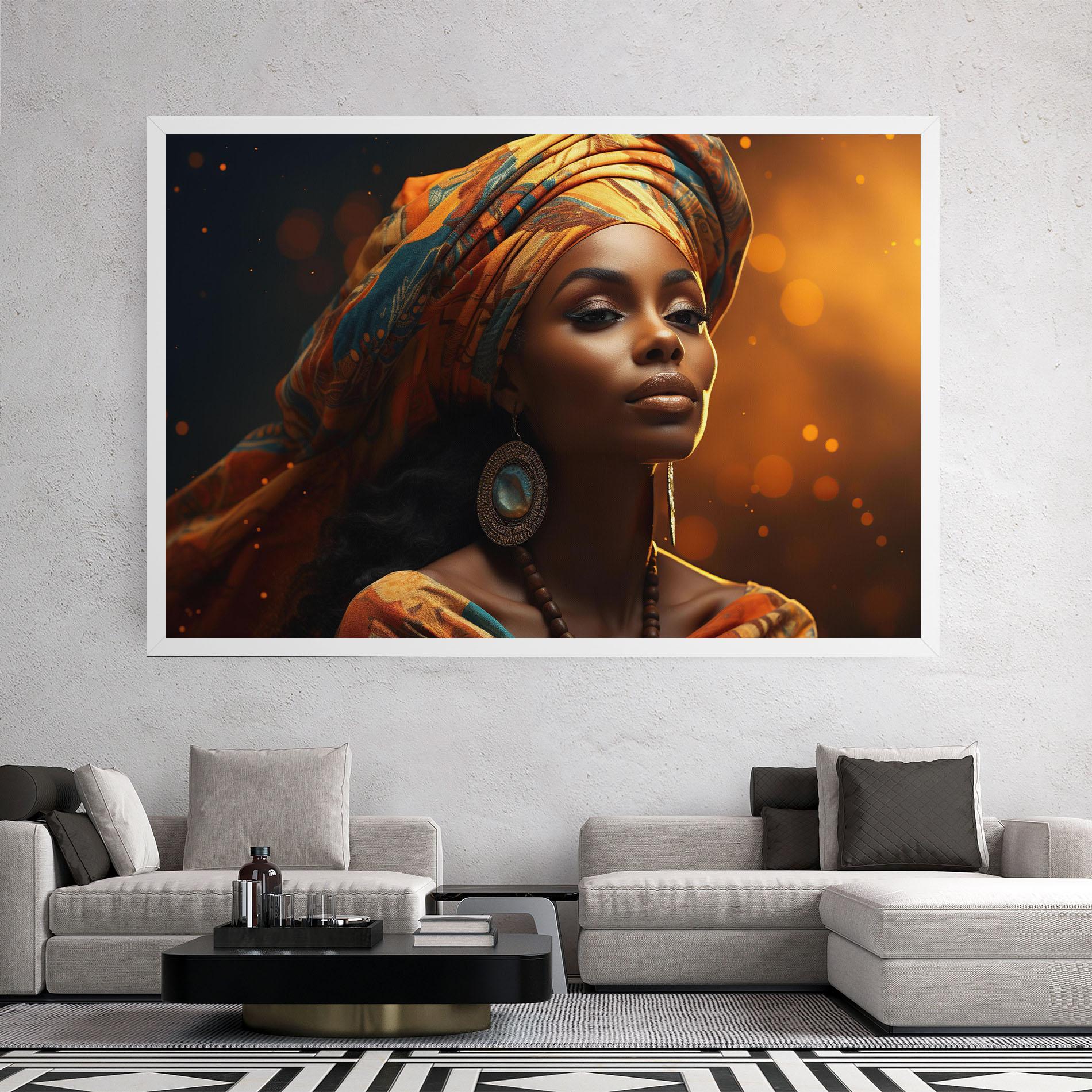 Vászonkép Fashion African Portrait mockup 2