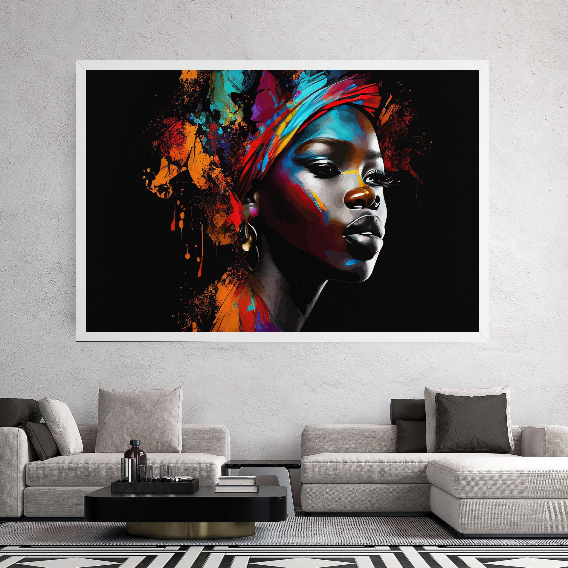 Vászonkép Pretty African Art Splash mockup 2
