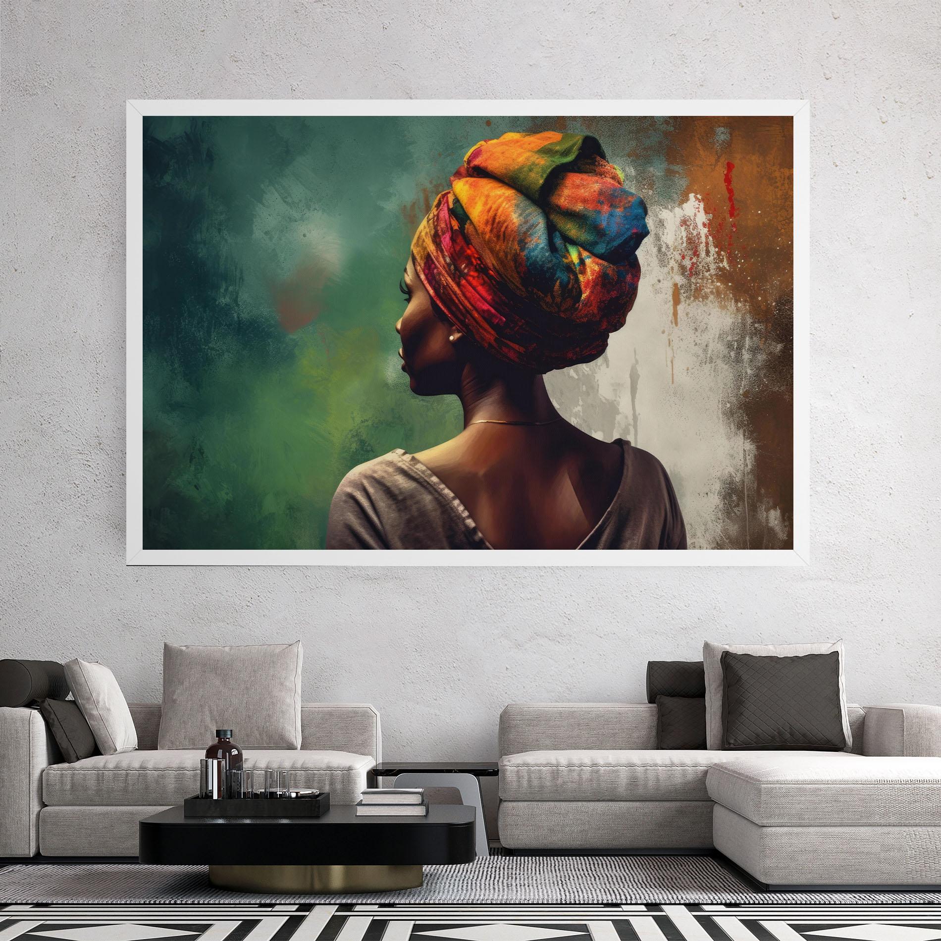 Vászonkép Yellow Turban Art mockup 2