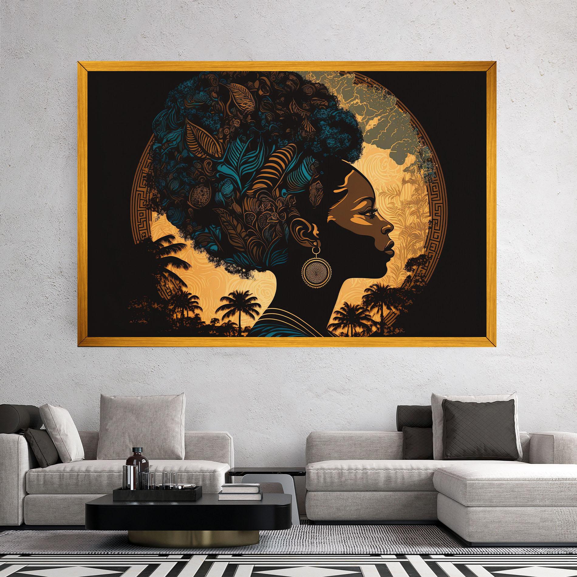 Vászonkép African Profile Woman mockup 2