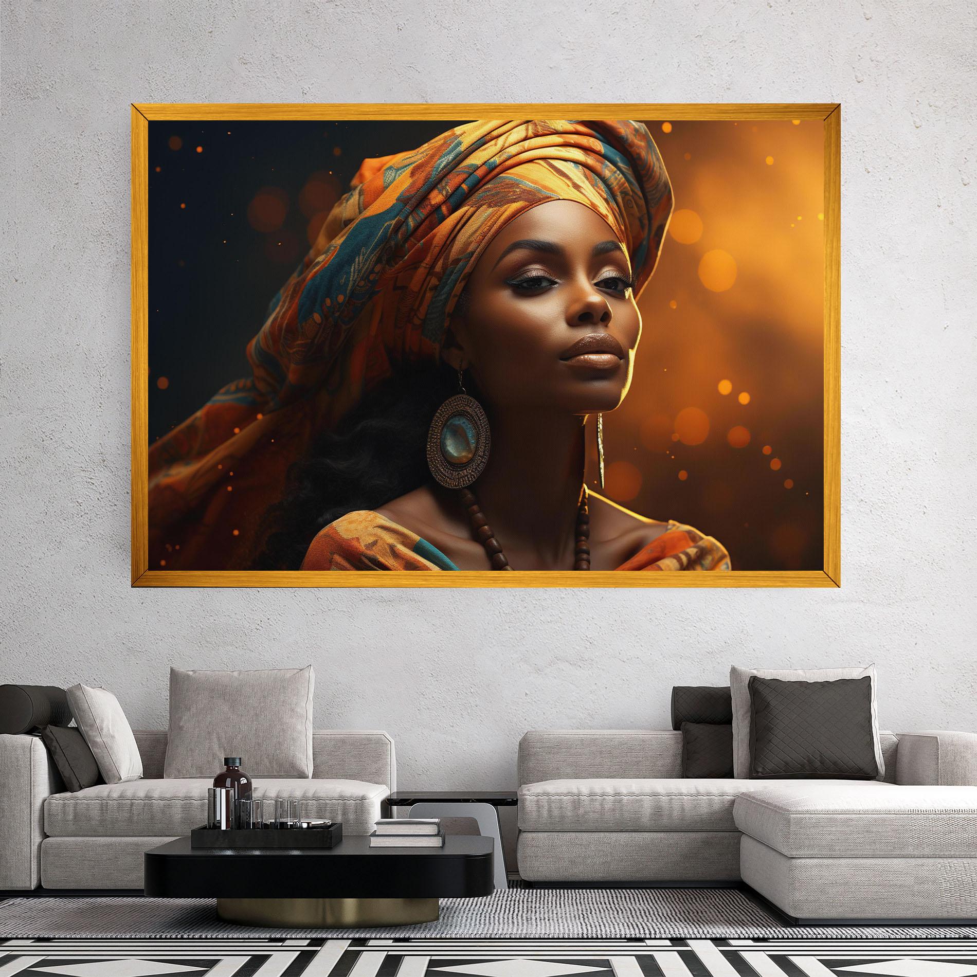 Vászonkép Fashion African Portrait mockup 2