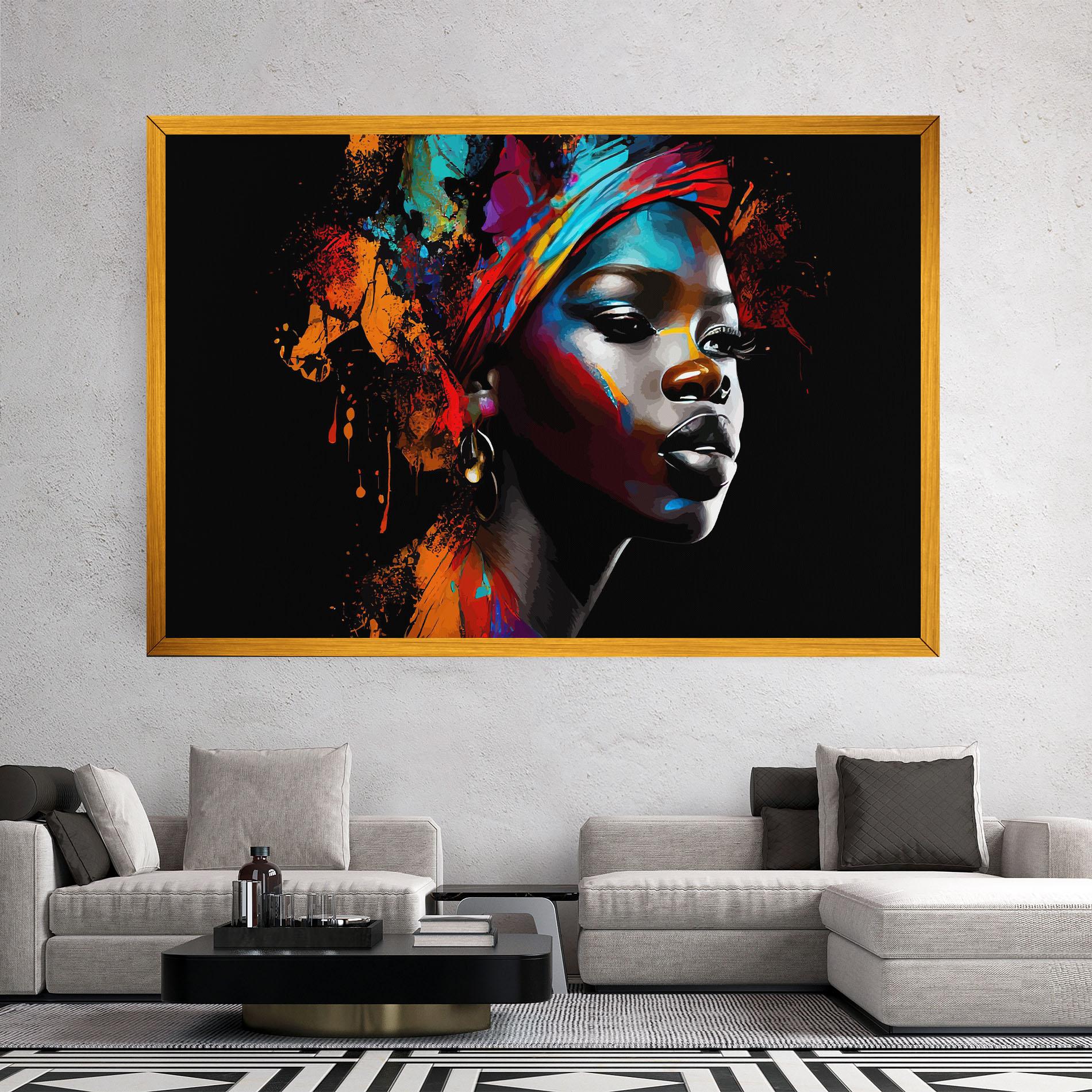 Vászonkép Pretty African Art Splash mockup 2