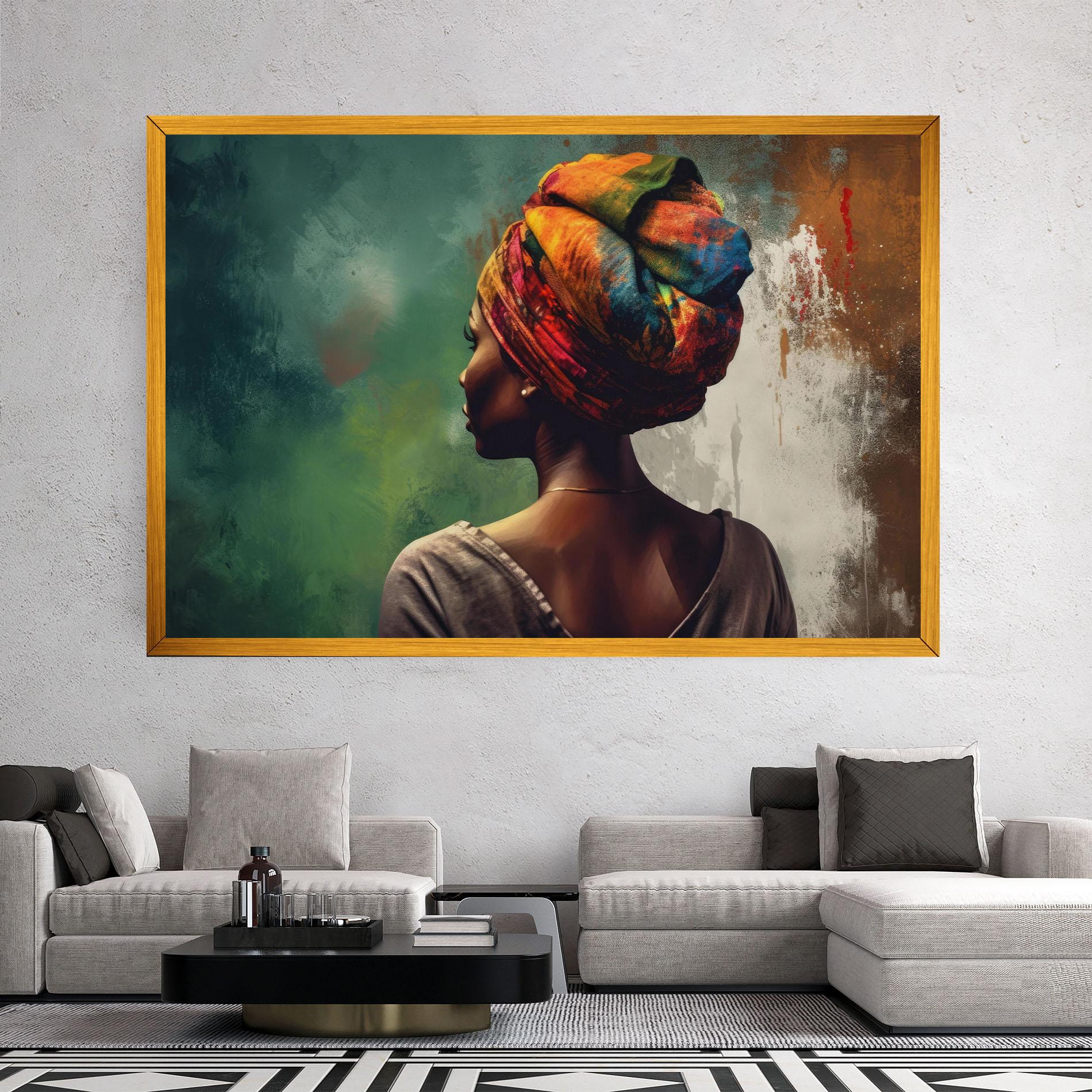 Vászonkép Yellow Turban Art mockup 2