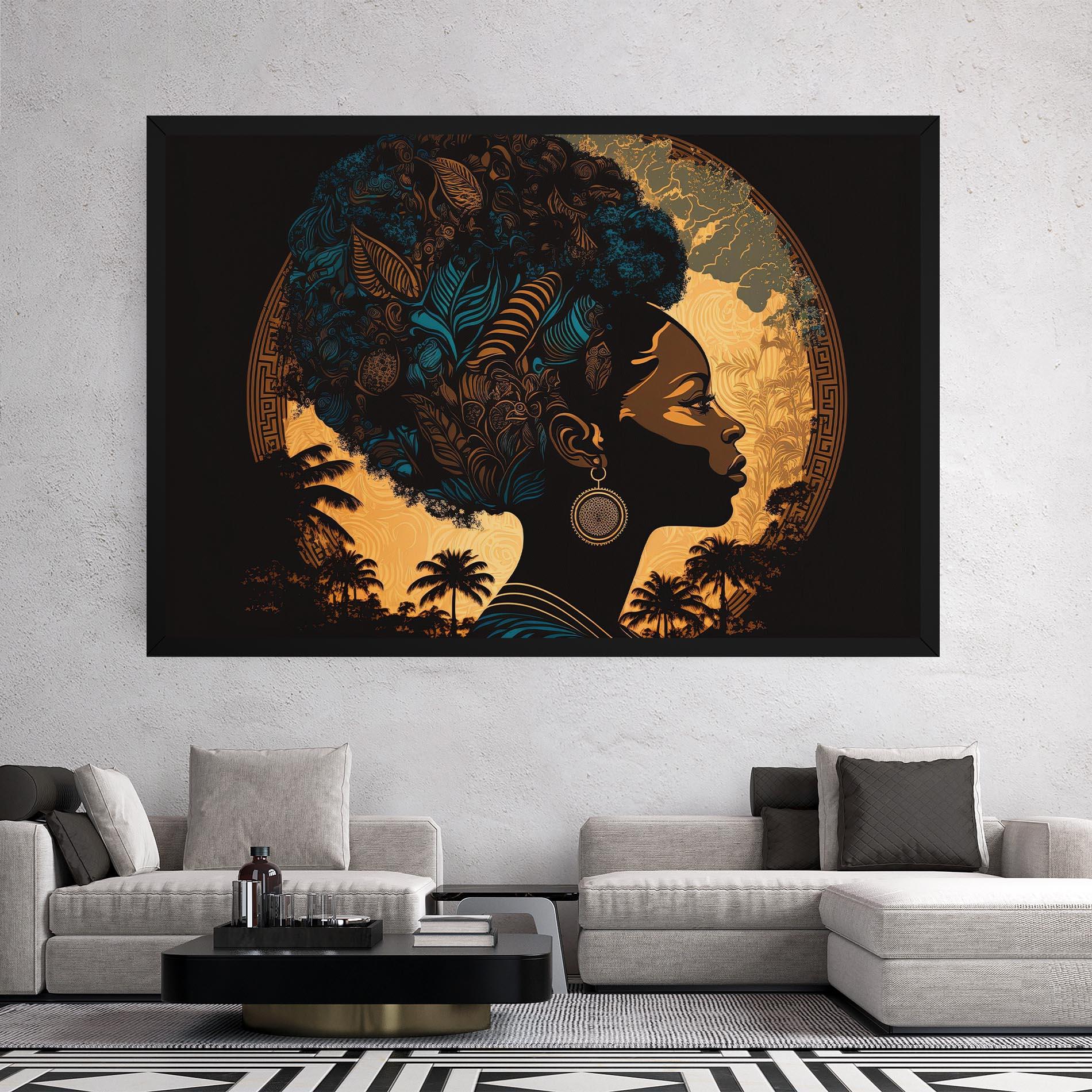 Vászonkép African Profile Woman mockup 2
