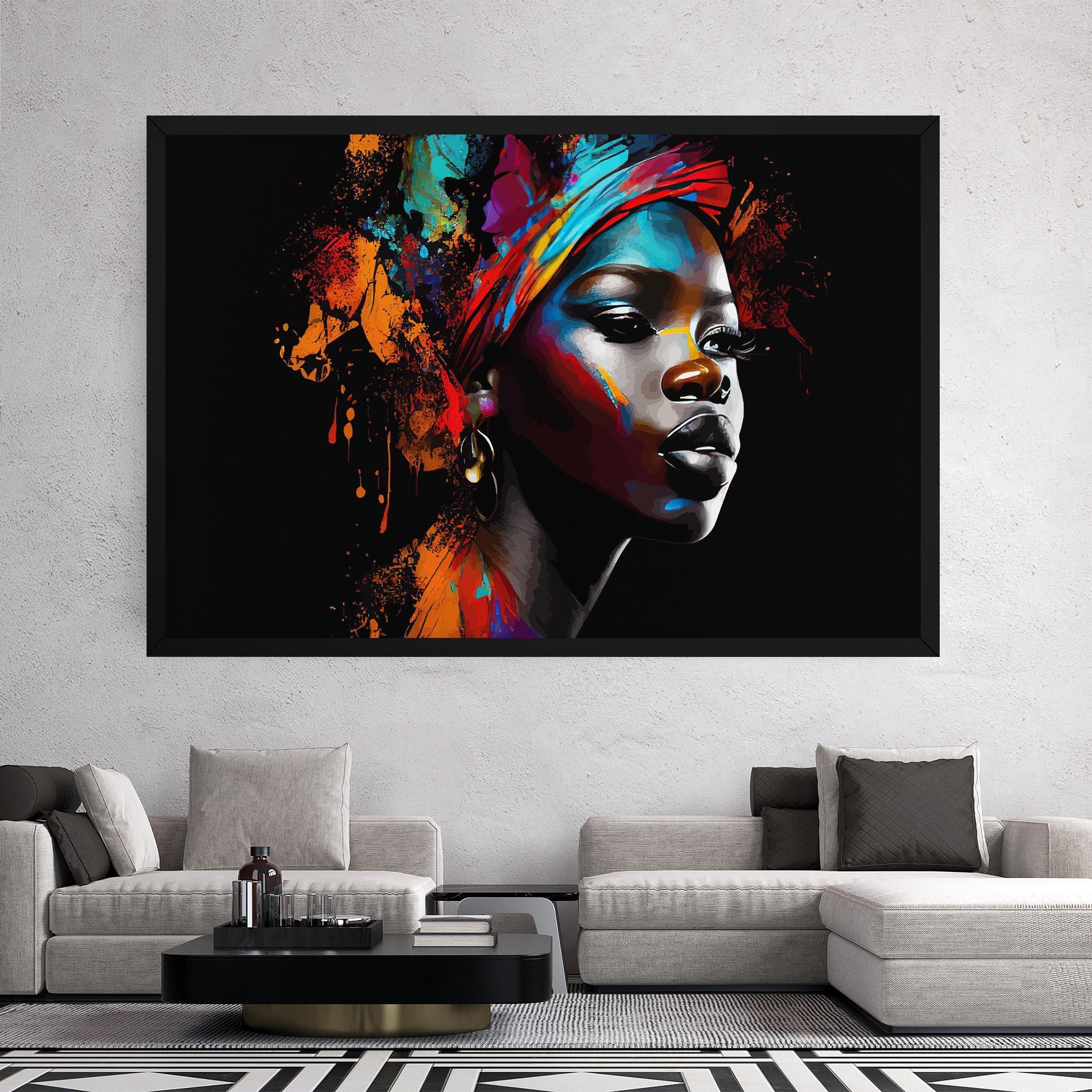 Vászonkép Pretty African Art Splash mockup 2