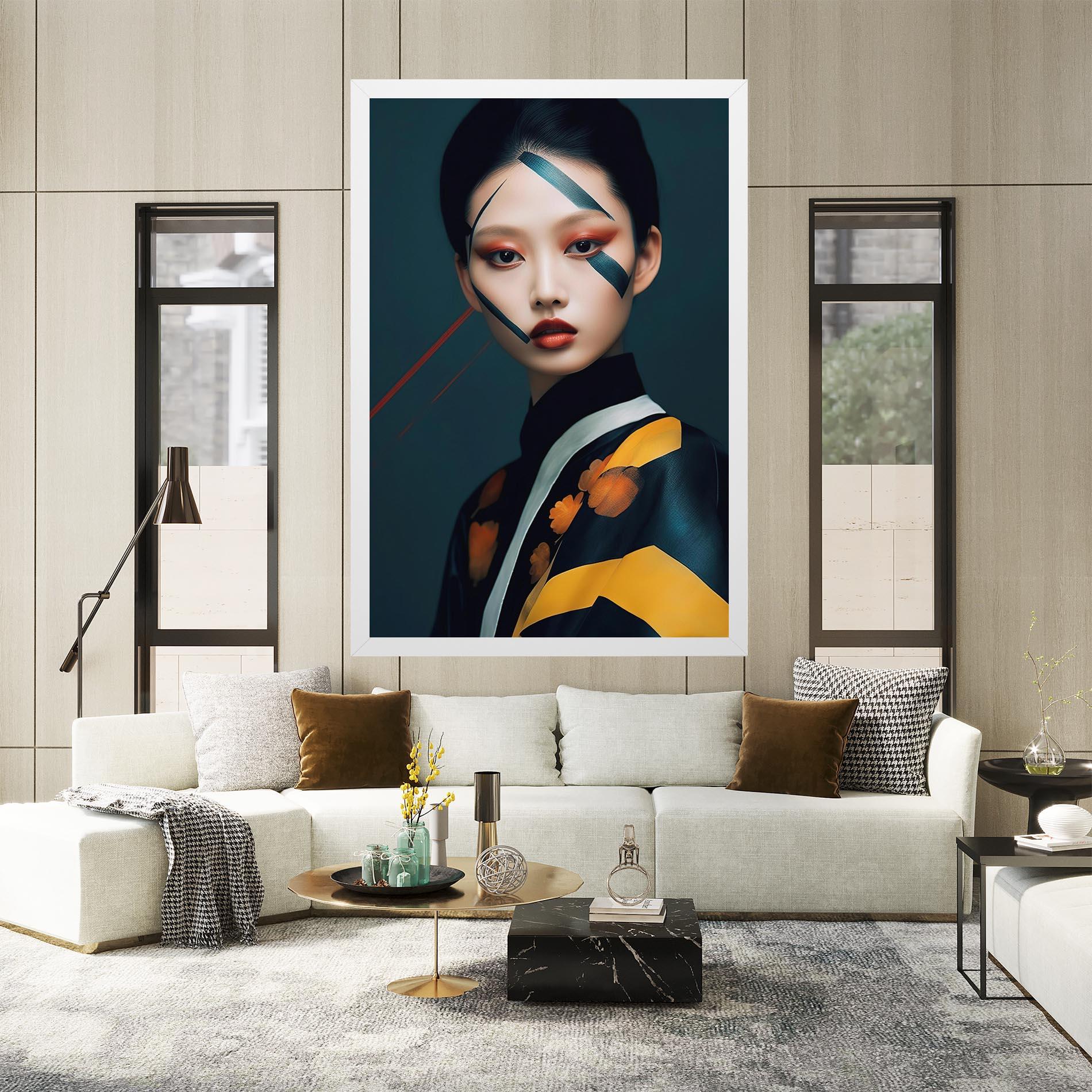 Vászonkép Asian Painted Woman mockup 2
