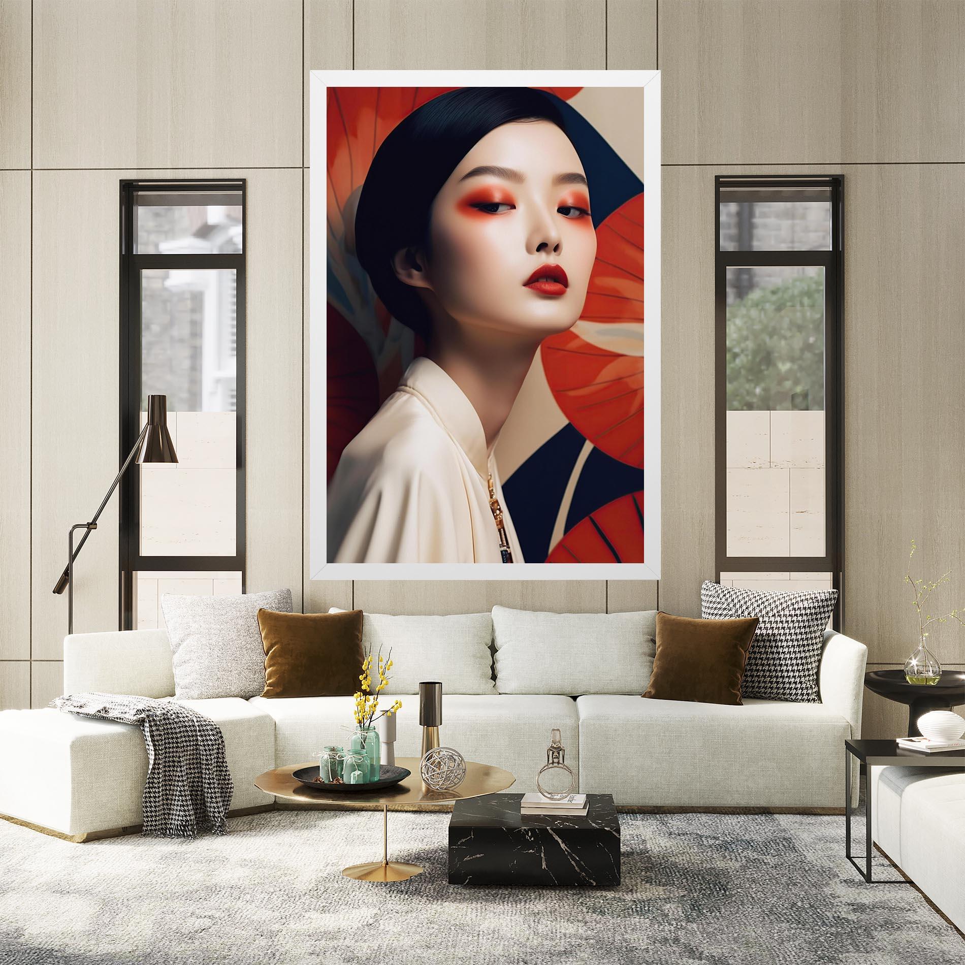 Vászonkép Asiatic Red Lips mockup 2