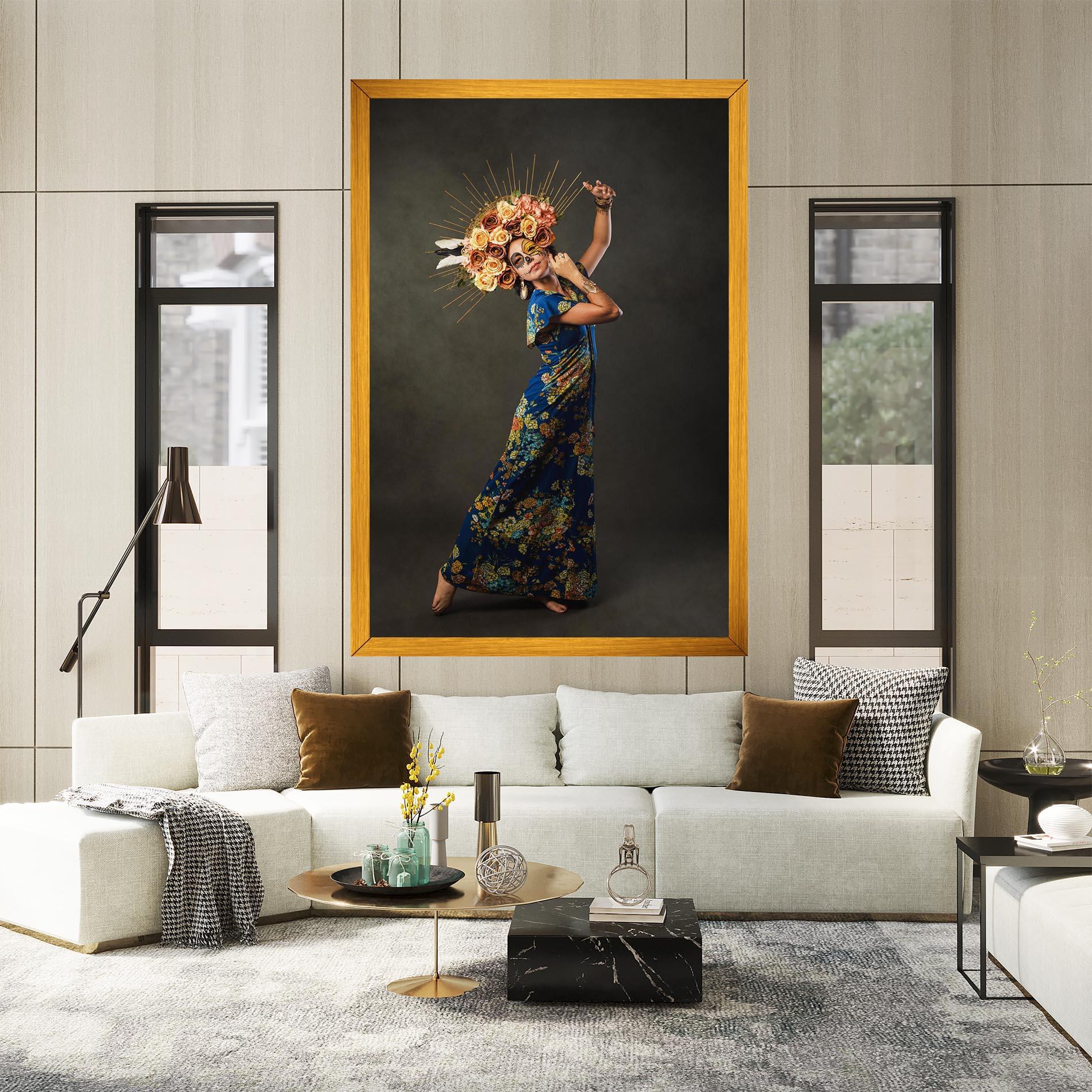 Vászonkép Sugar Skull Face mockup 2