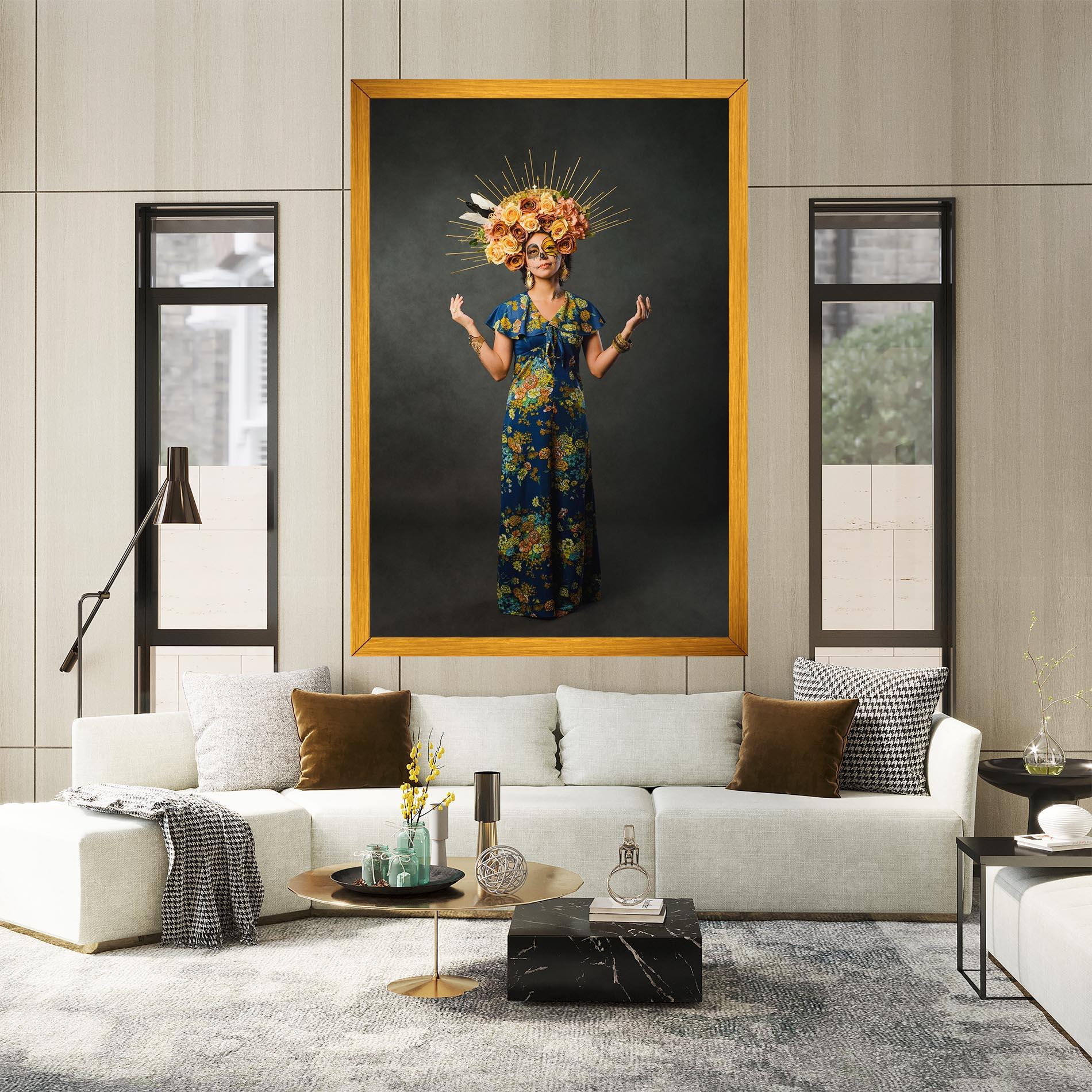 Vászonkép Sugar Skull Makeup mockup 2