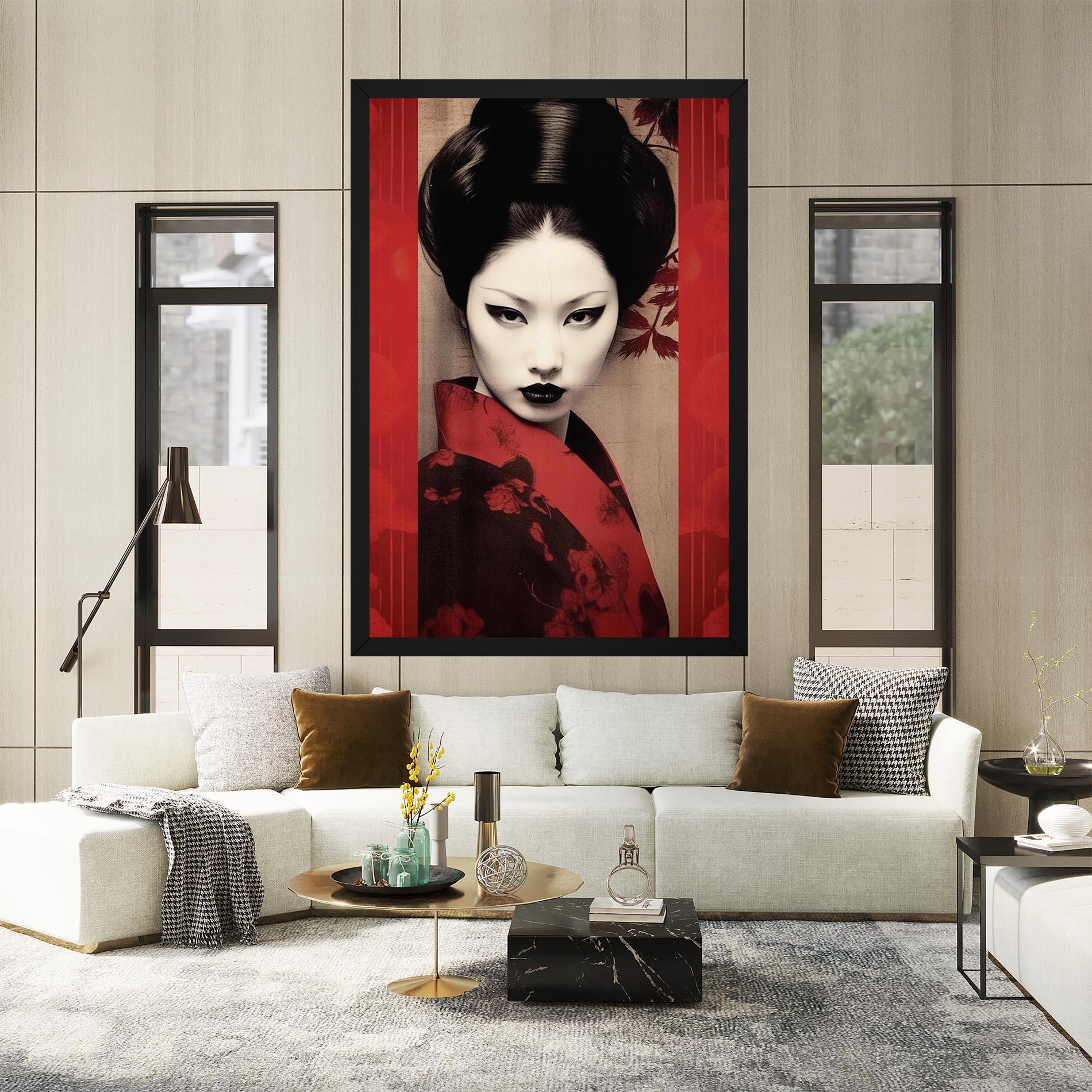 Vászonkép Black Asiatic Makeup mockup 2