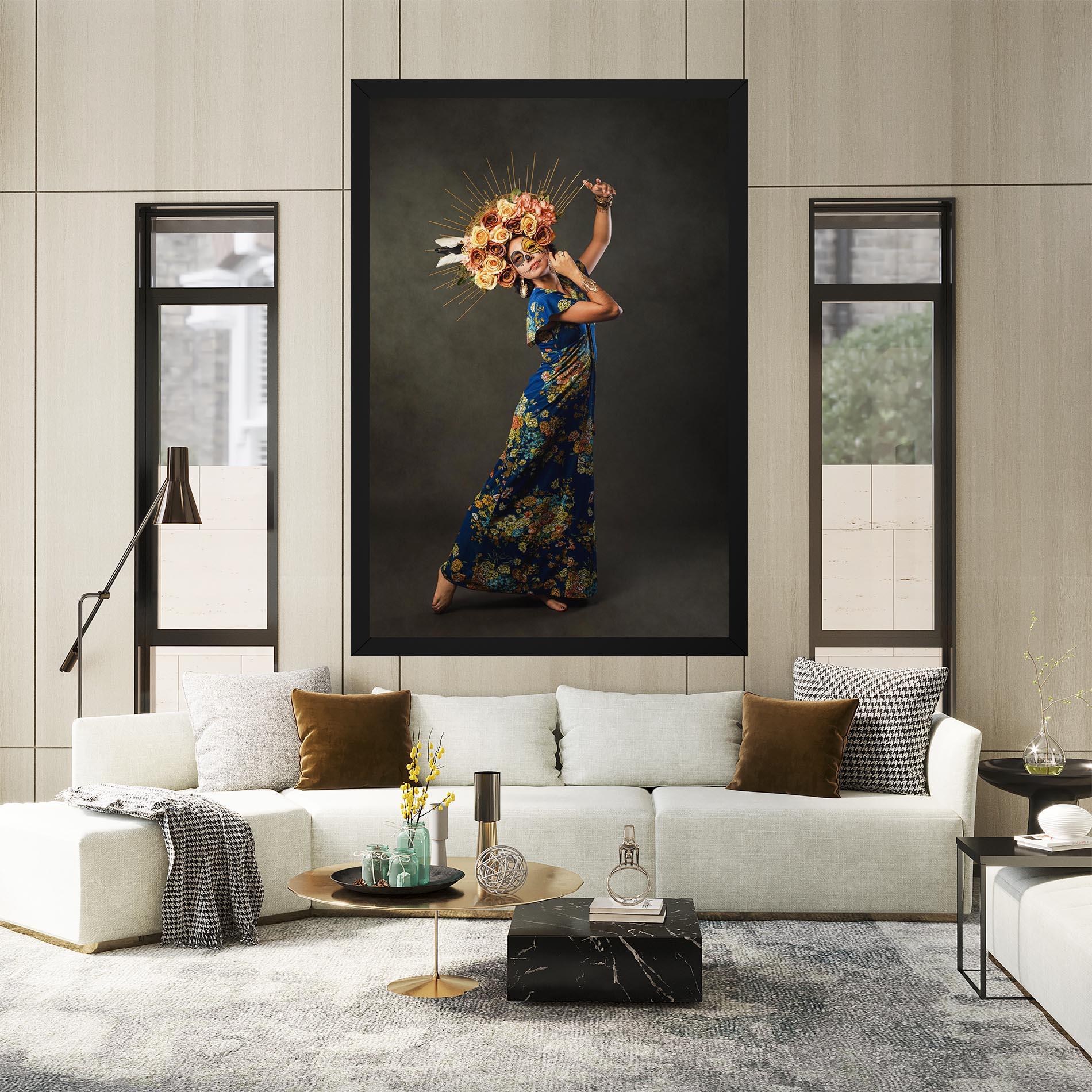 Vászonkép Sugar Skull Face mockup 2