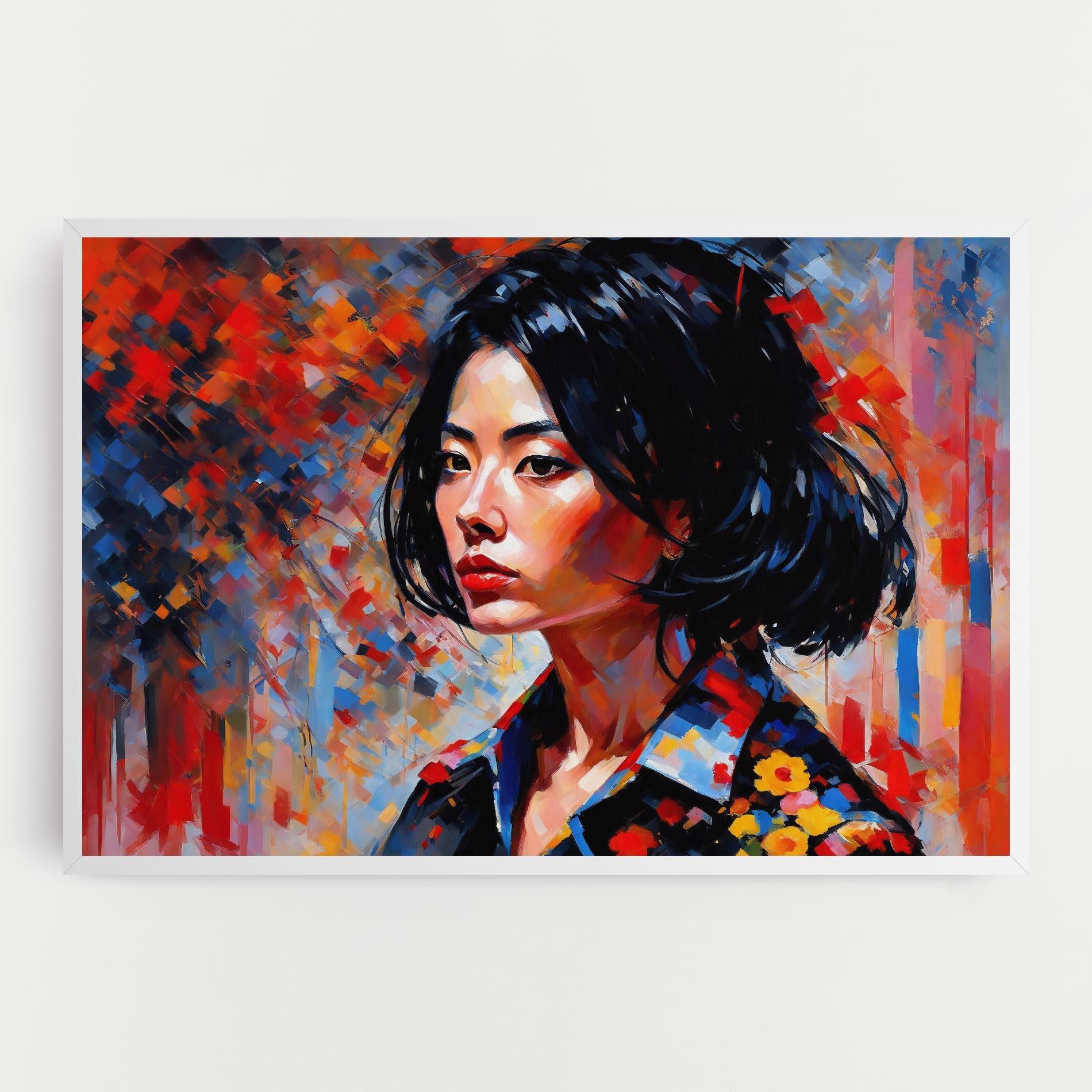 Vászonkép Beautiful Asian Woman mockup 0