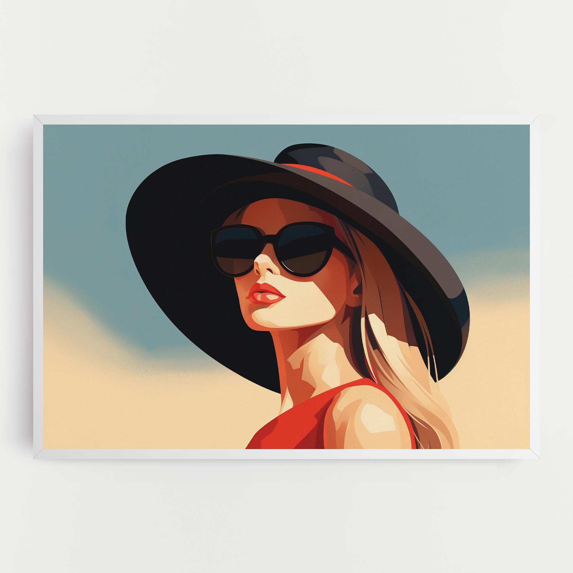 Vászonkép Caucasian Glamor Model mockup 0