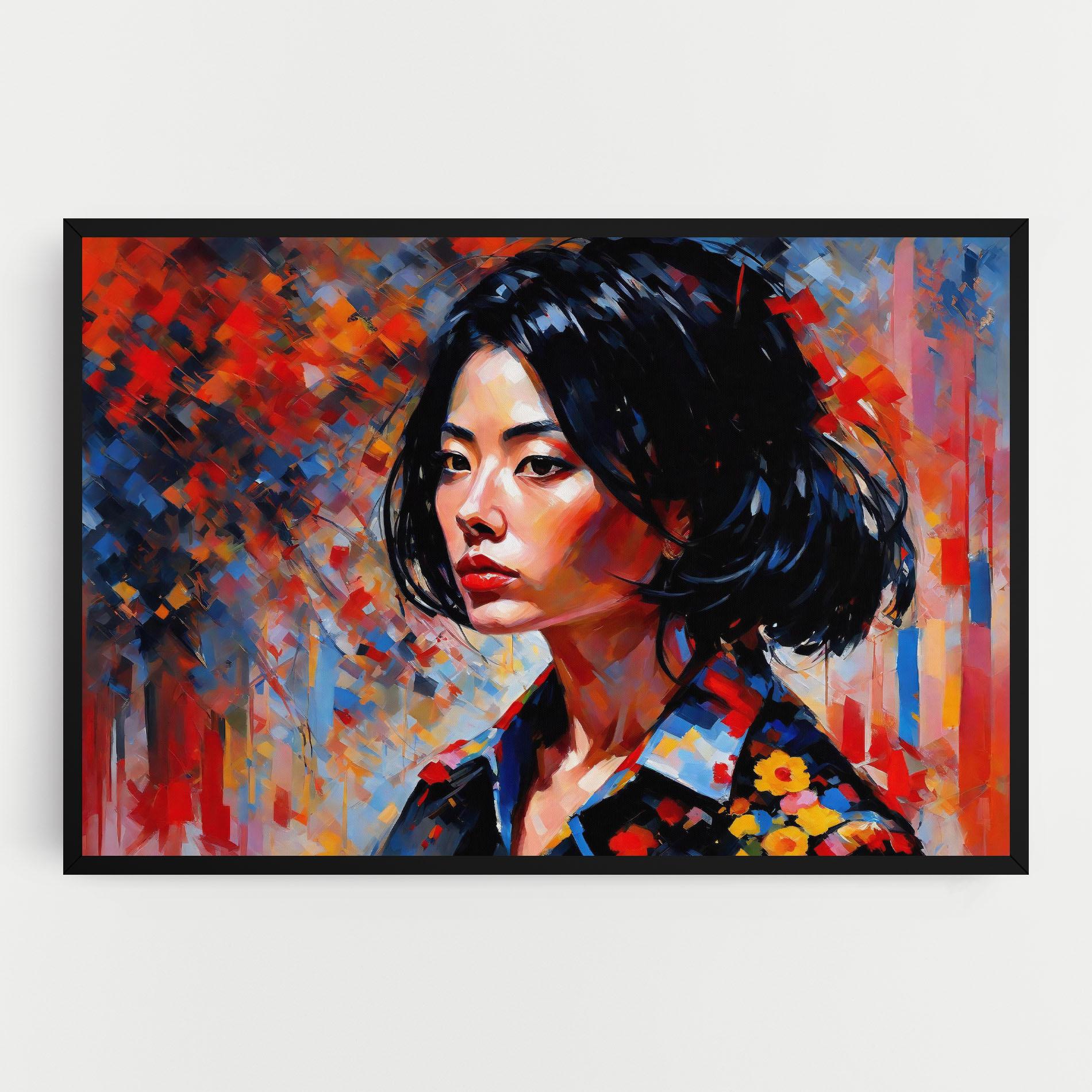 Vászonkép Beautiful Asian Woman mockup 0