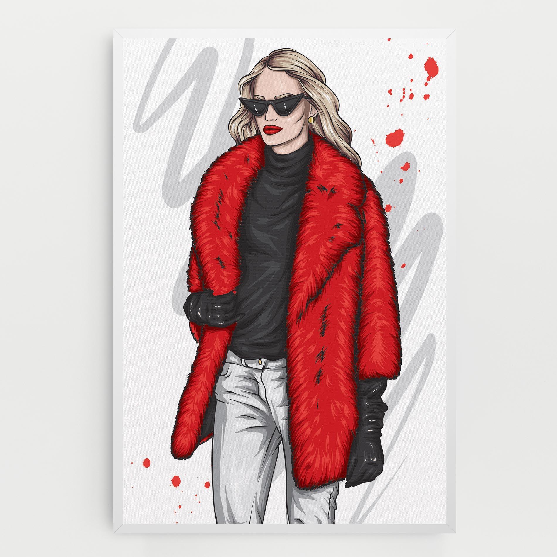 Vászonkép Black Blouse Woman mockup 0